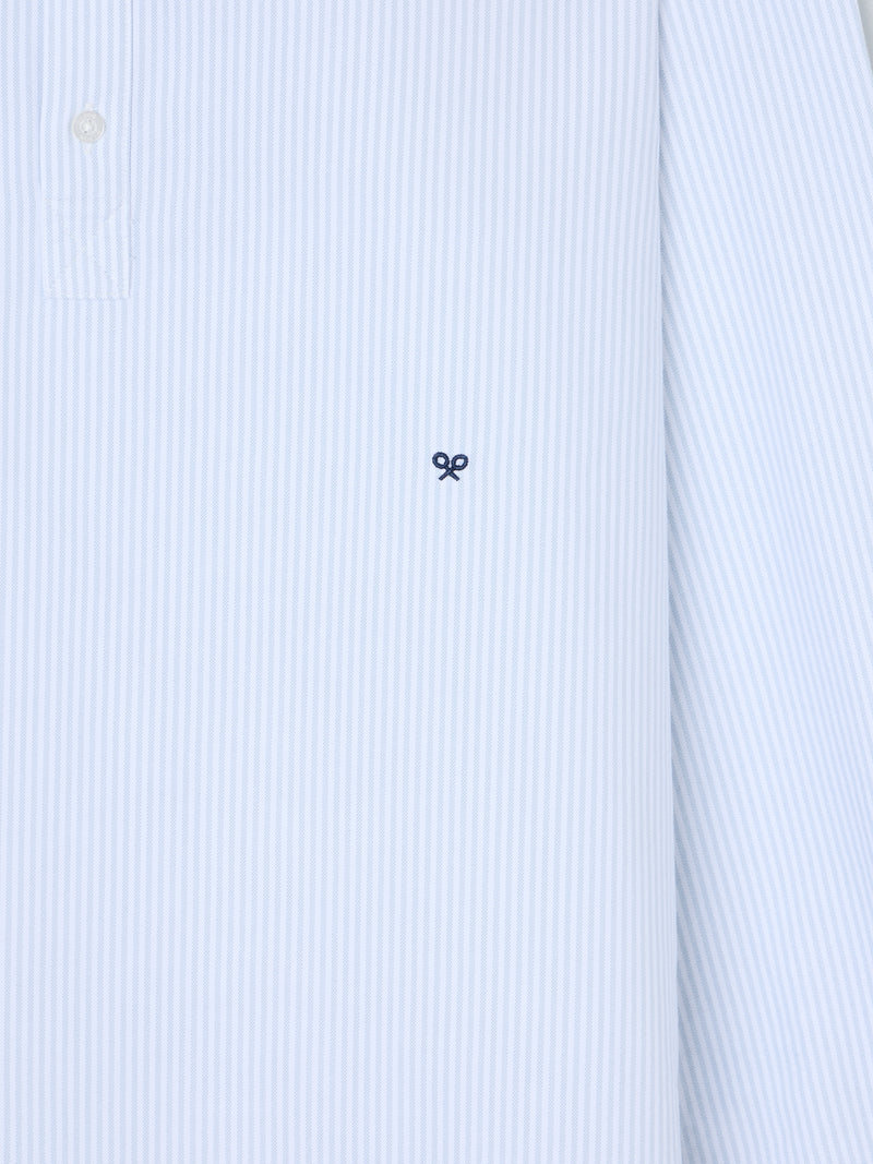 Polo sport oxford à rayures vert clair