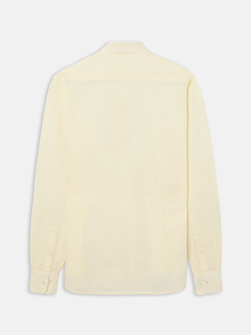 Chemise sport en lin jaune