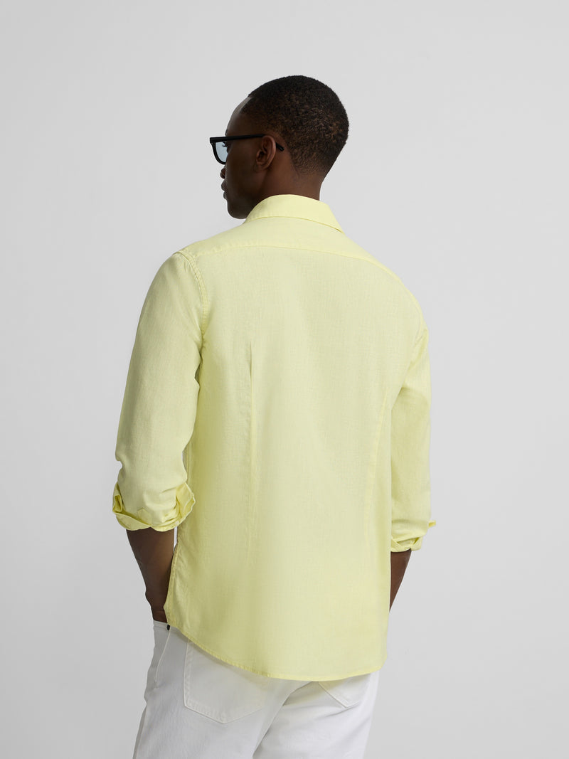 Camisa sport summer linho amarelo