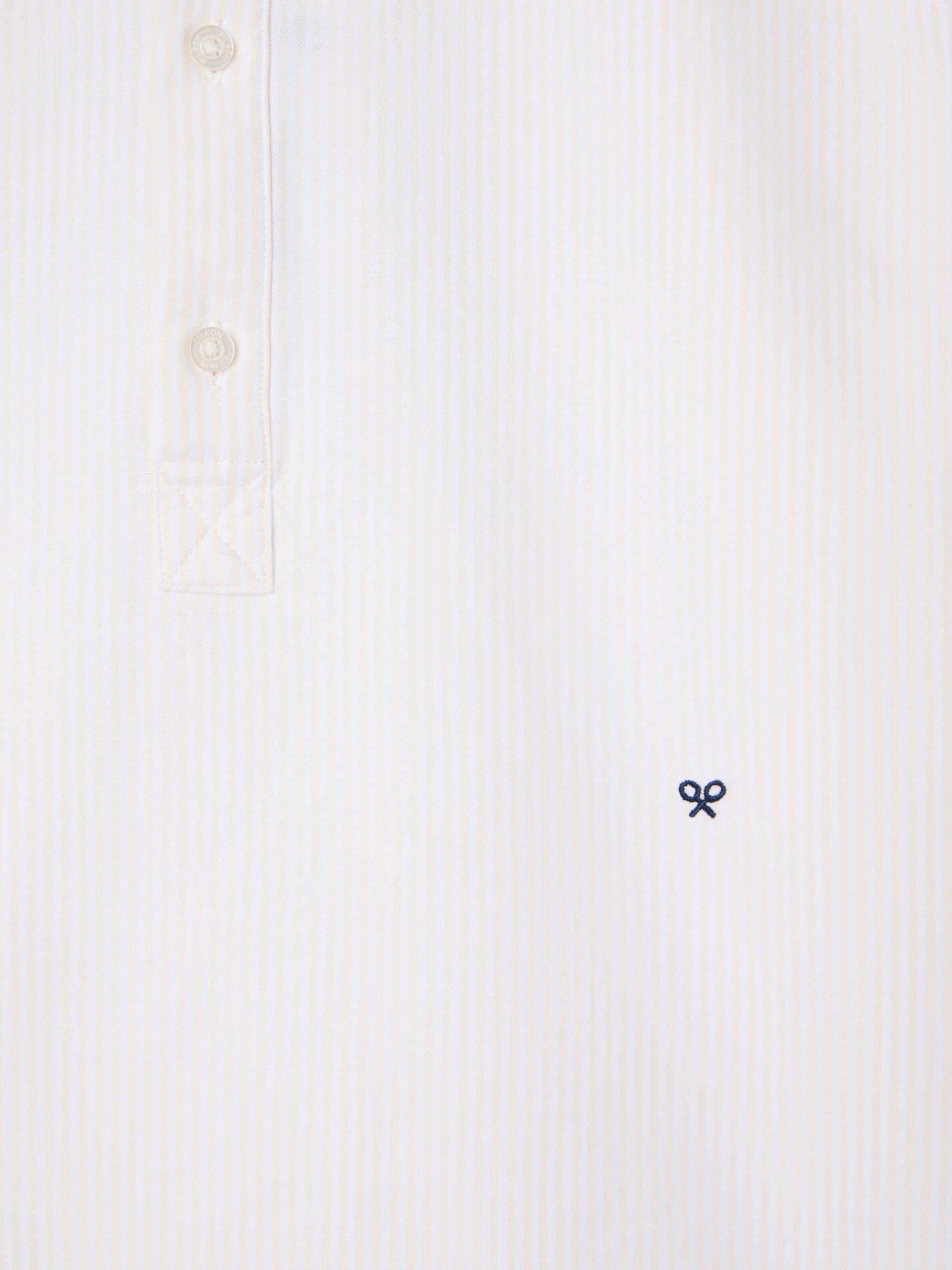 Polo desportivo oxford riscas amarelas