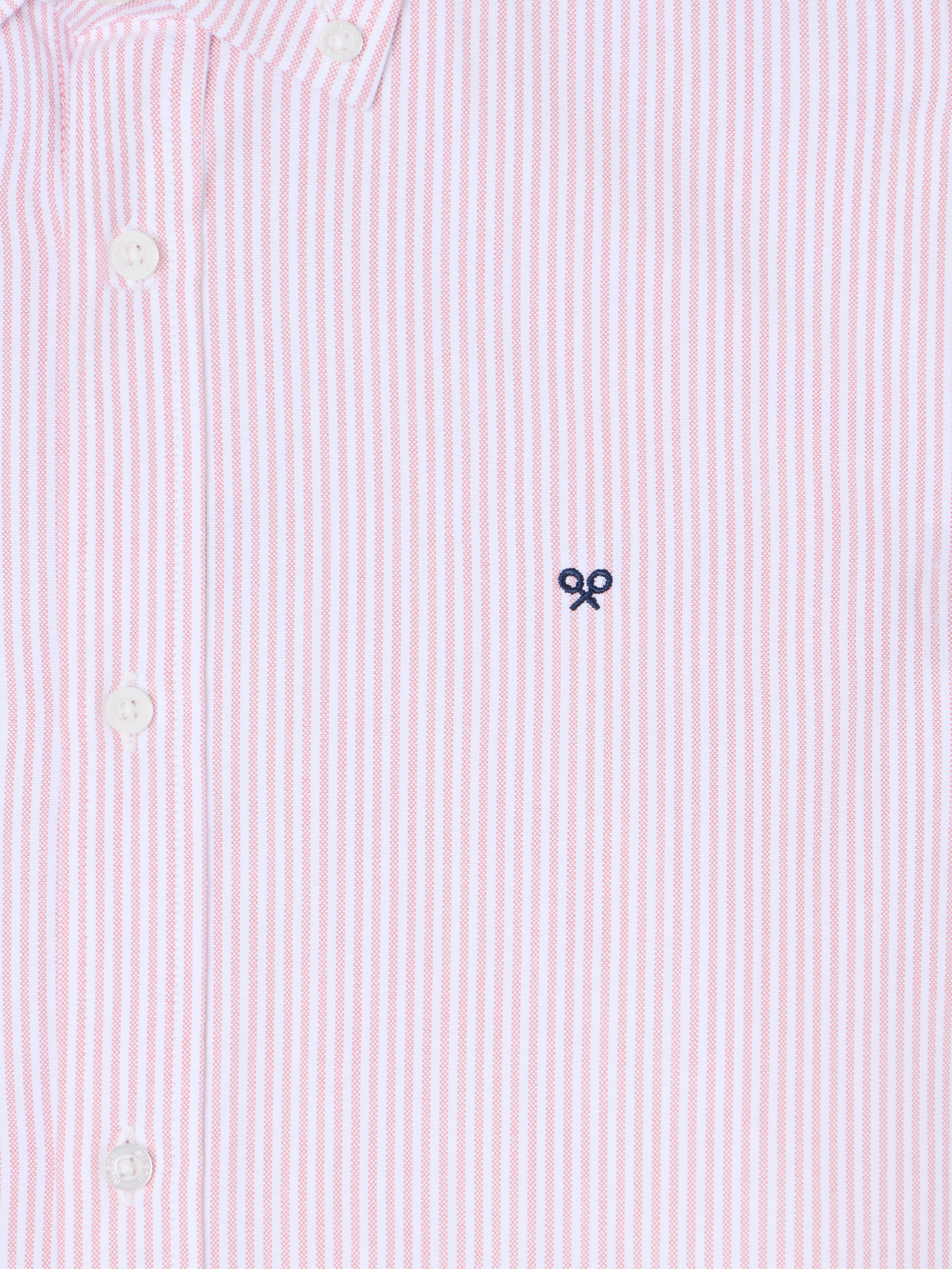 Chemise de sport Oxford à rayures corail