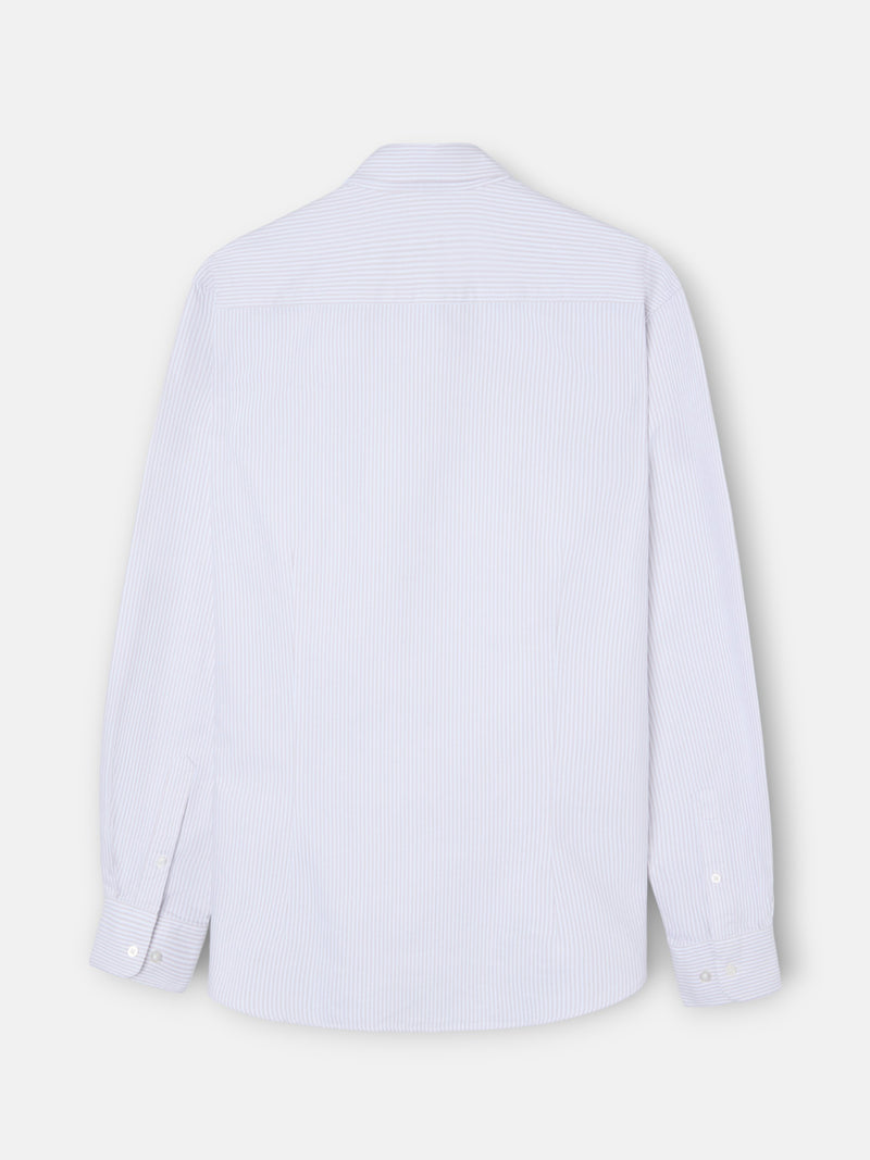 Camisa sport oxford rayas beige
