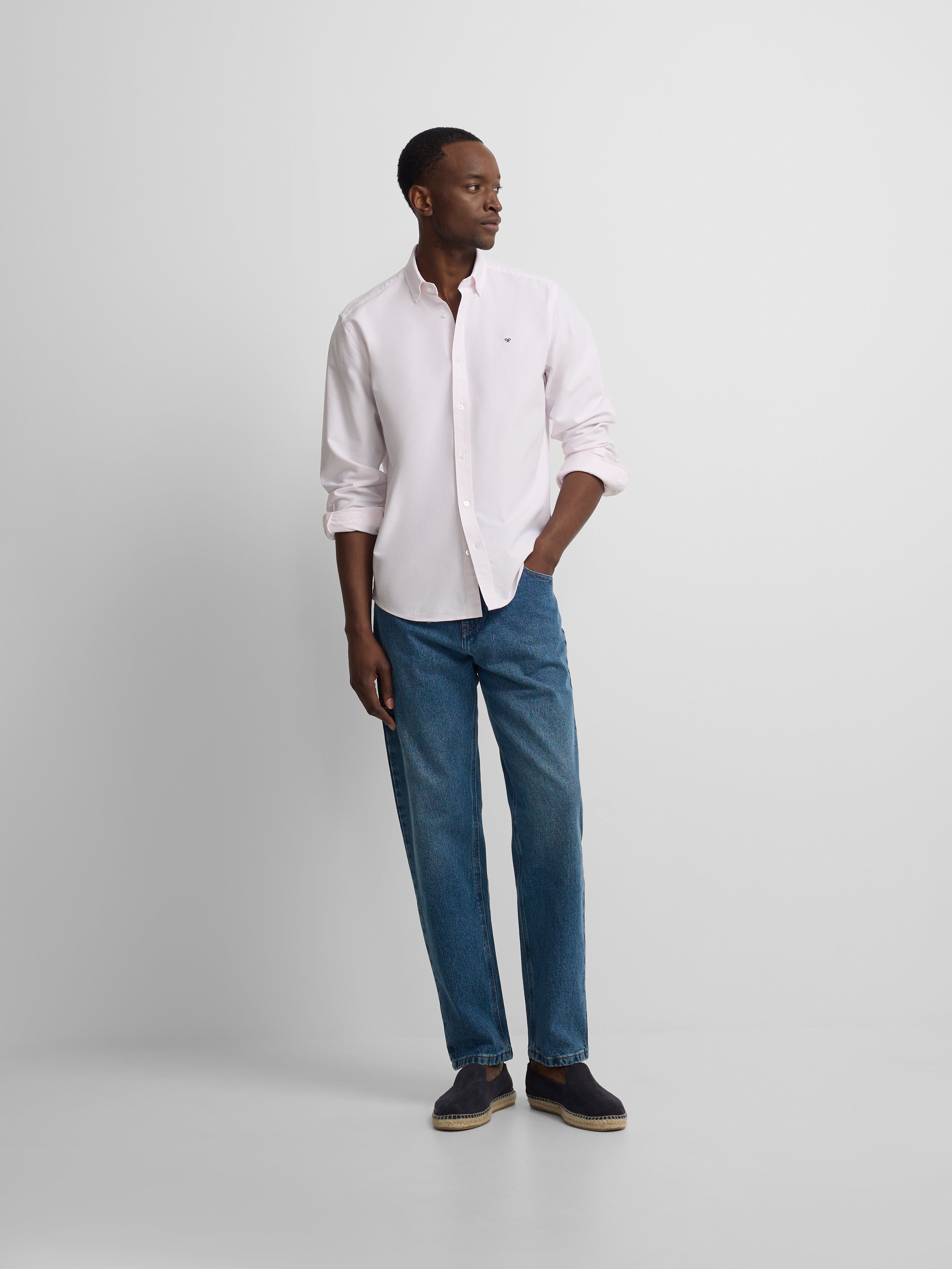 Camisa sport oxford rosa