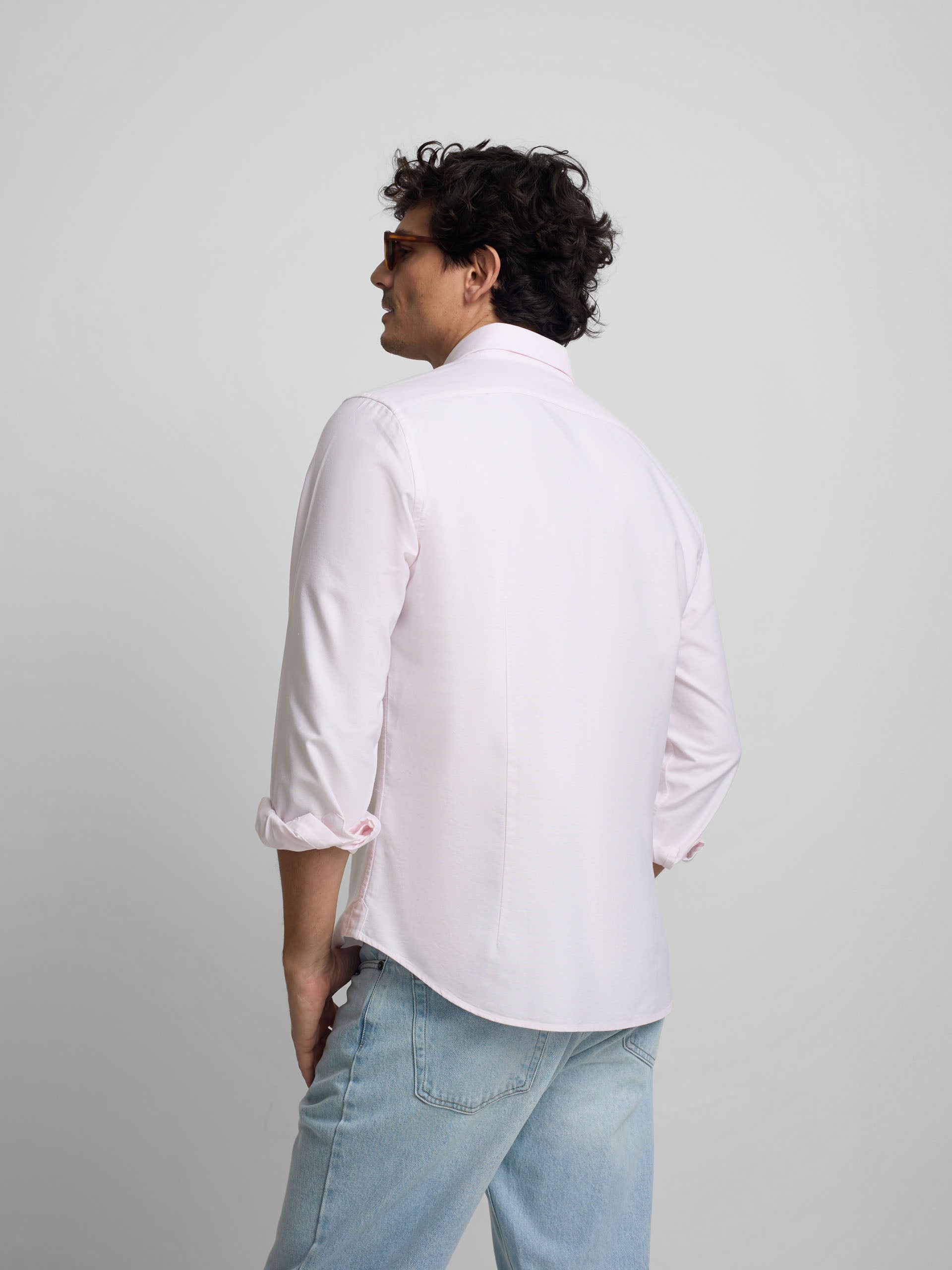 Camisa sport oxford rosa