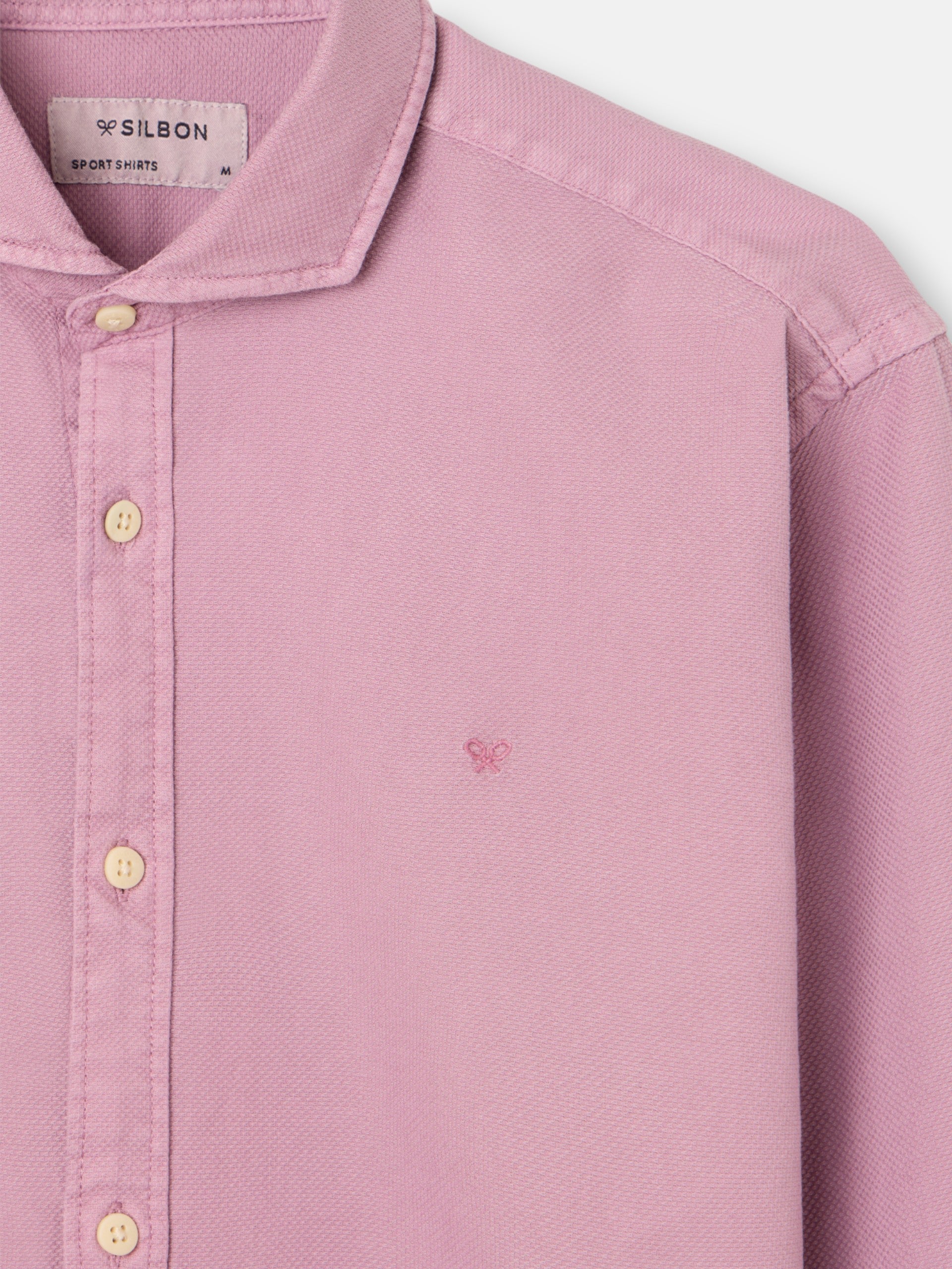 Camisa sport estrutura logótipo roxo