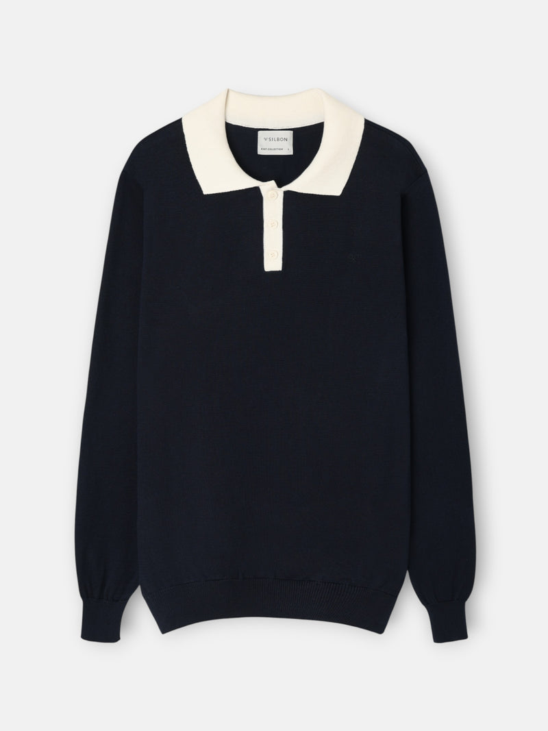 Camisola gola polo cruise azul-marinho