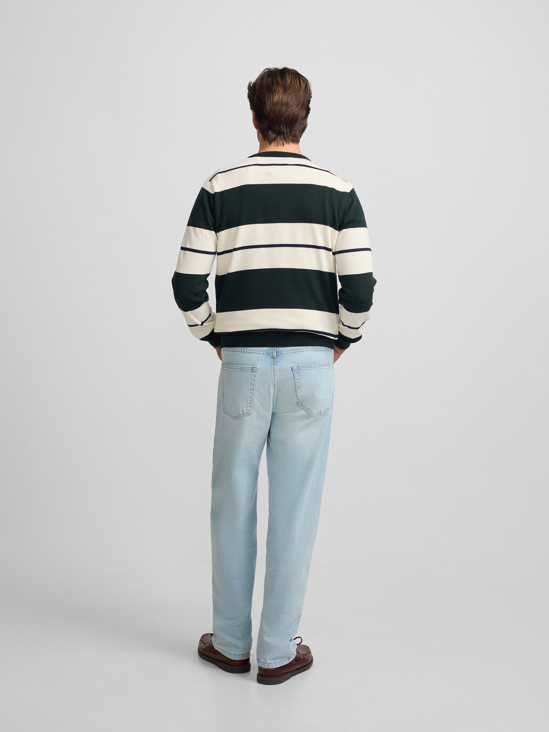 Wide Stripe Green SB Sweater