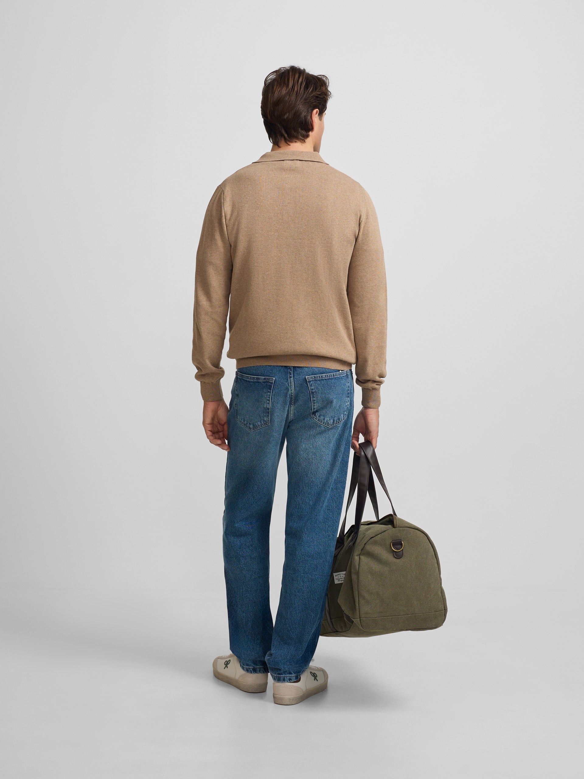 Light beige polo neck sweater