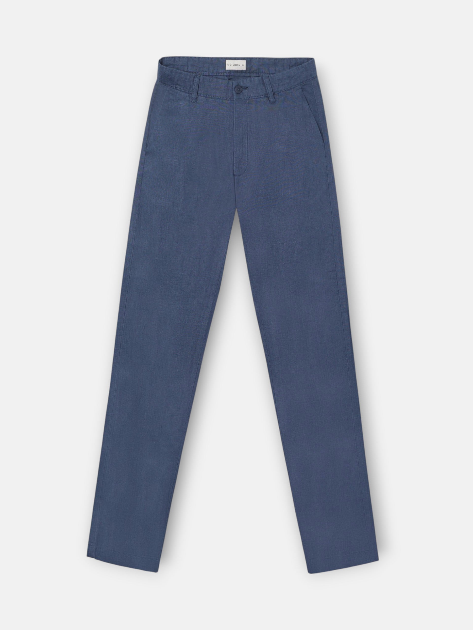 Sport chino linen trousers indigo blue
