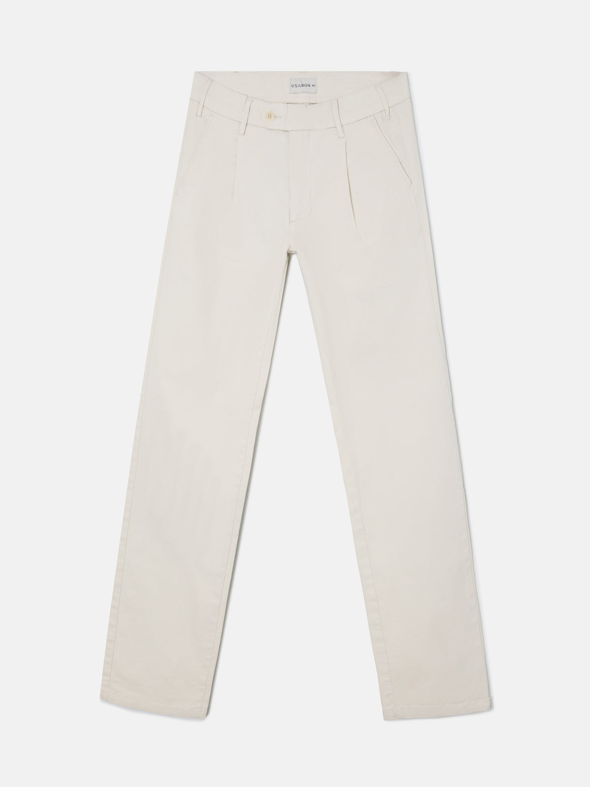 Stone pleated sport chino trousers