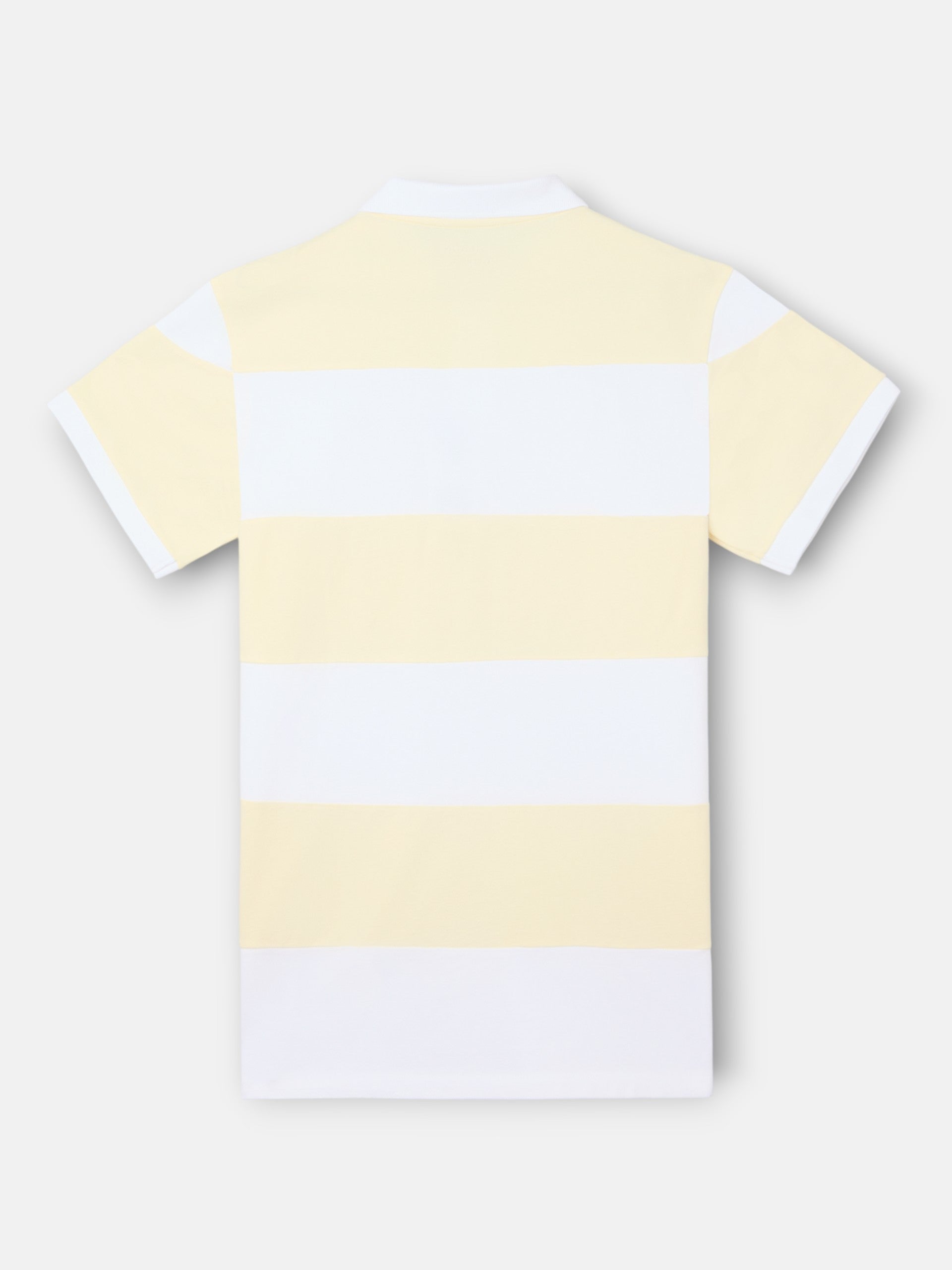 Polo manga corta rayas anchas amarillo