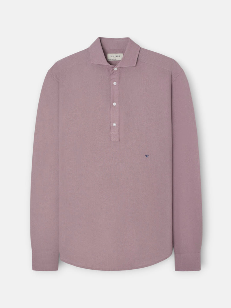 Polera sport lino burdeos