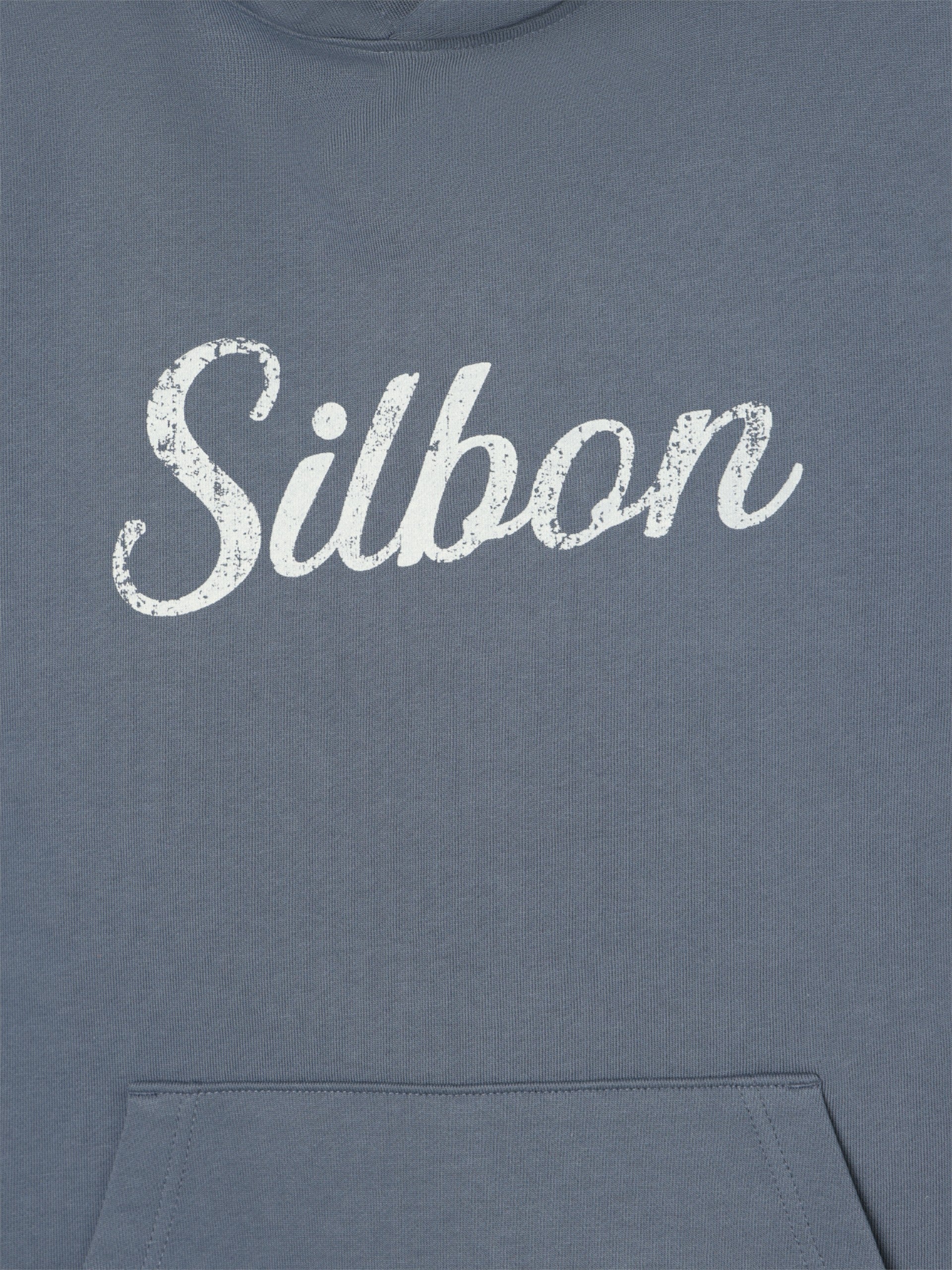 Sweatshirt com capuz Silbon vintage azul índigo