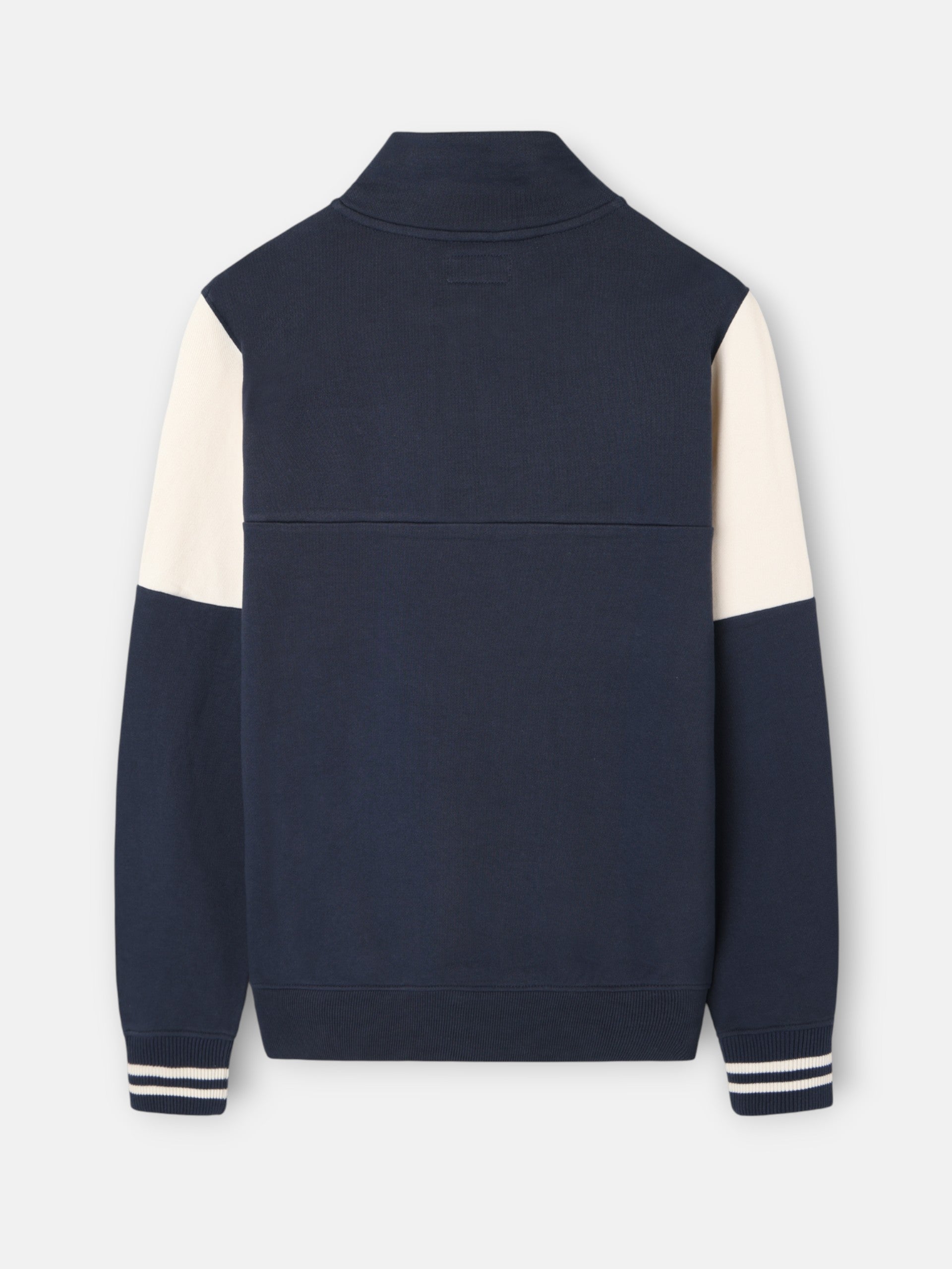 Sudadera media cremallera vintage azul marino