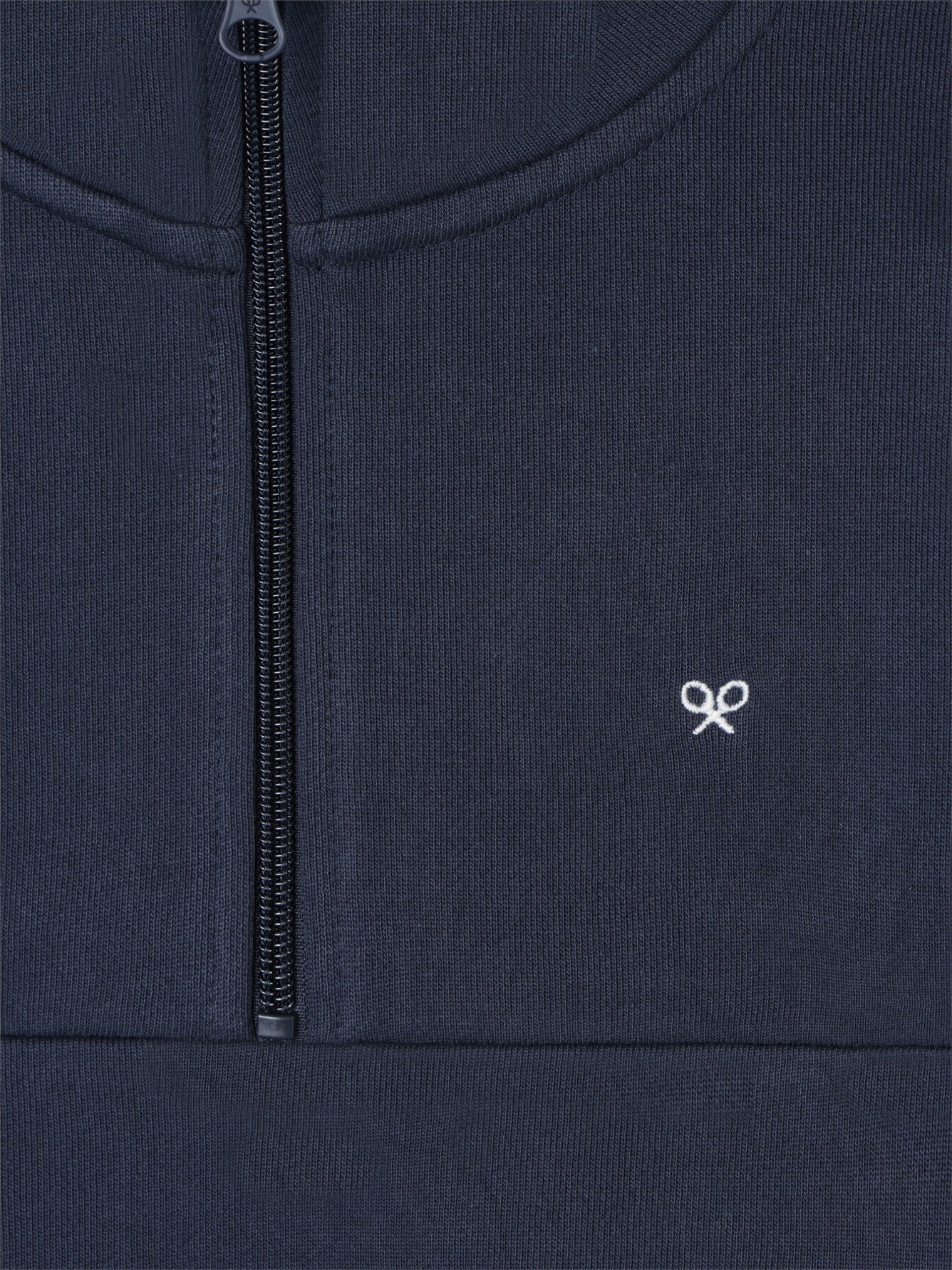 Sudadera media cremallera vintage azul marino