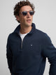 Navy blue mini logo half-zip sweatshirt