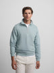 Aquamarine mini logo half-zip sweatshirt