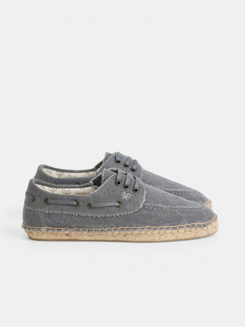 Navy blue nautical covered espadrille