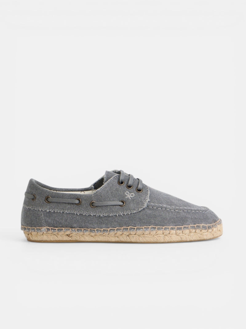 Navy blue nautical covered espadrille