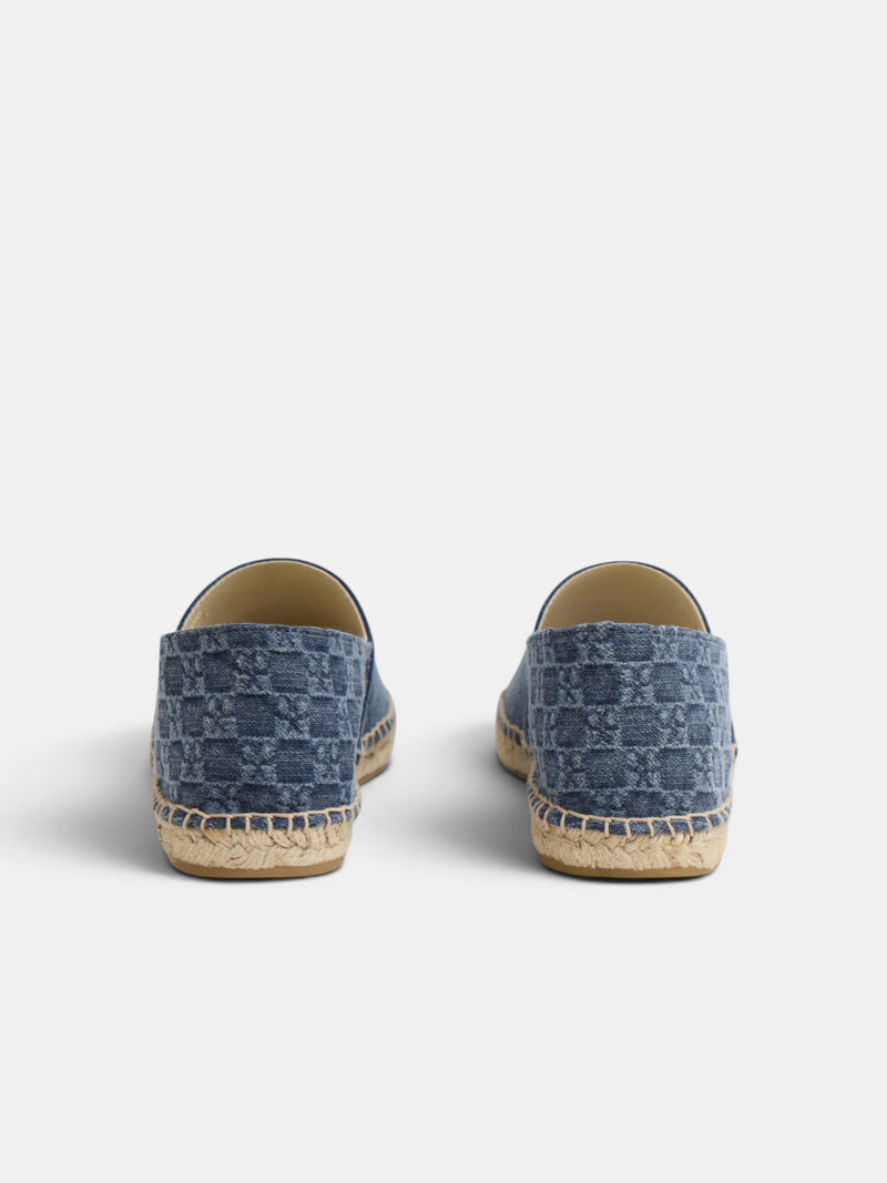 Navy blue mini-logo espadrille