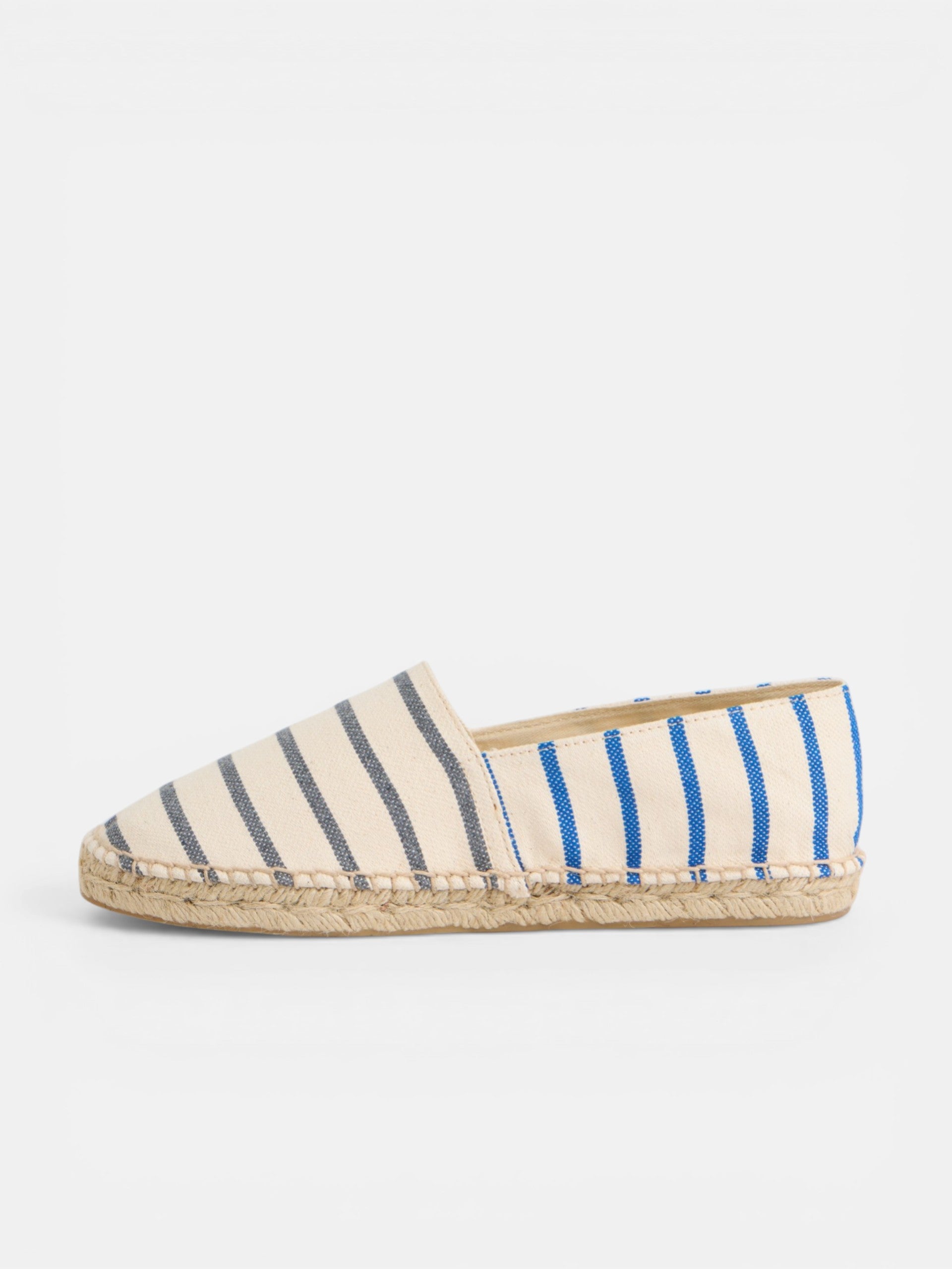 Striped espadrille multiple blue grey