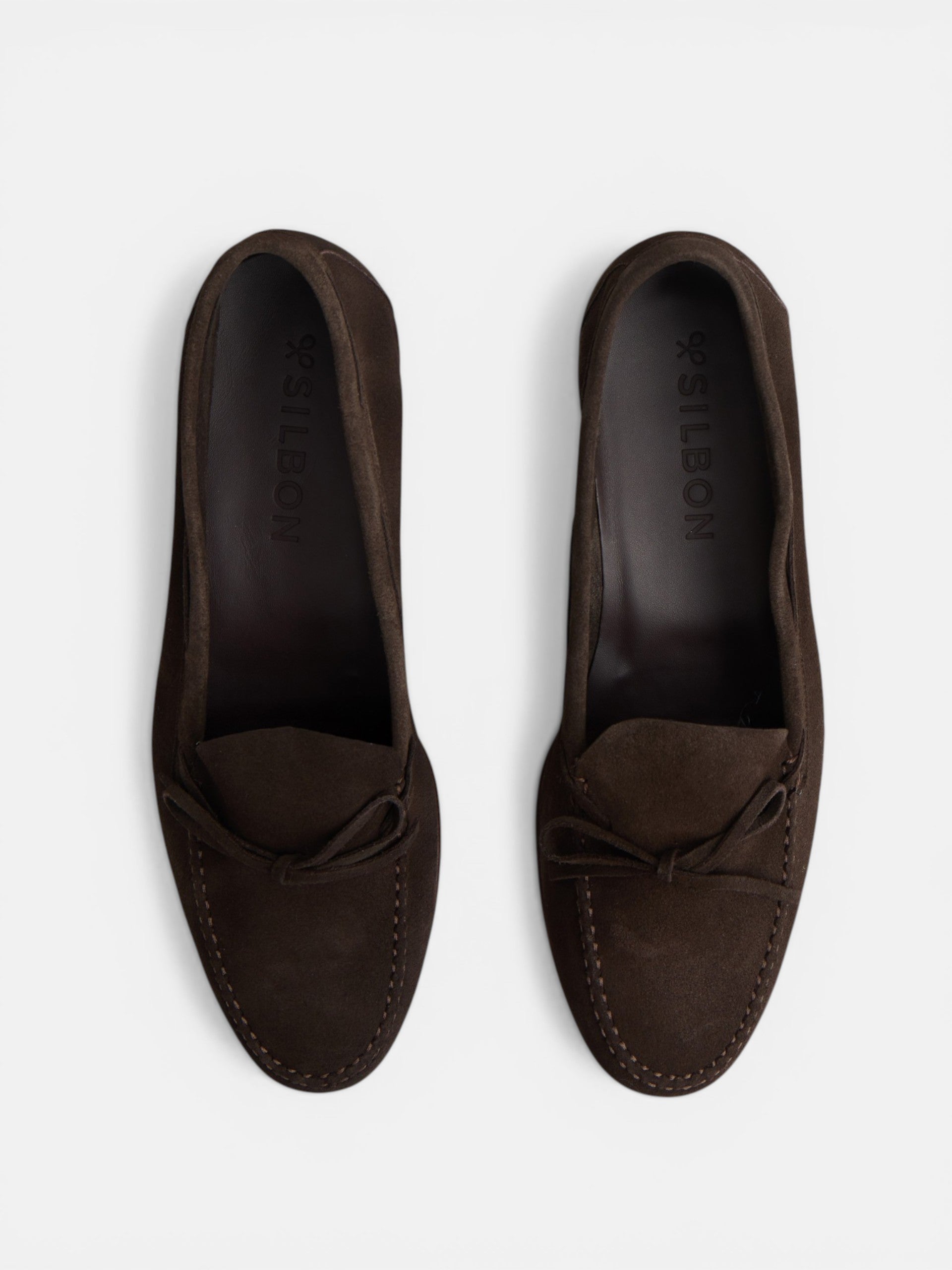 Zapato ante lazo marron oscuro