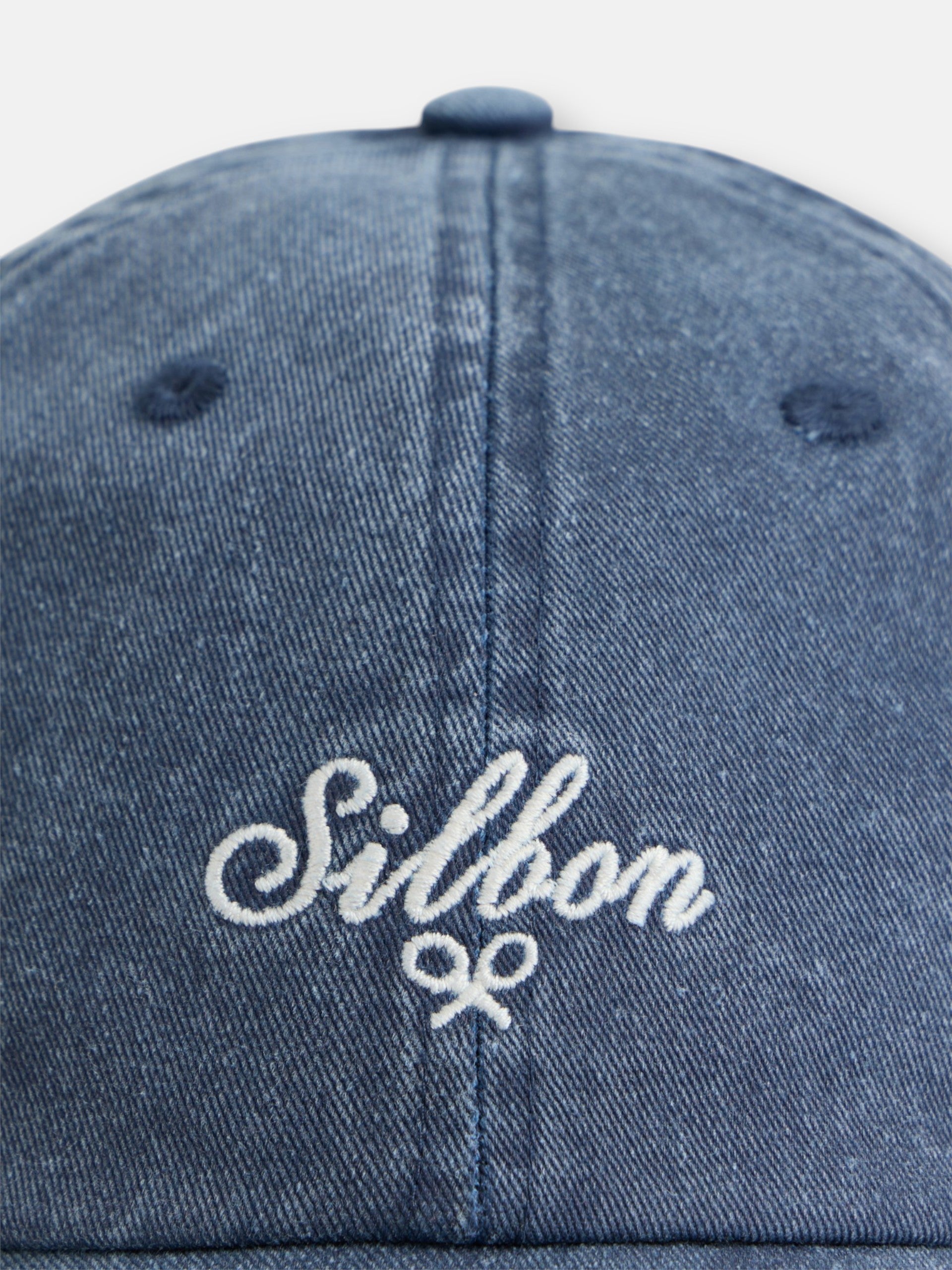 Silbon denim style blue cap
