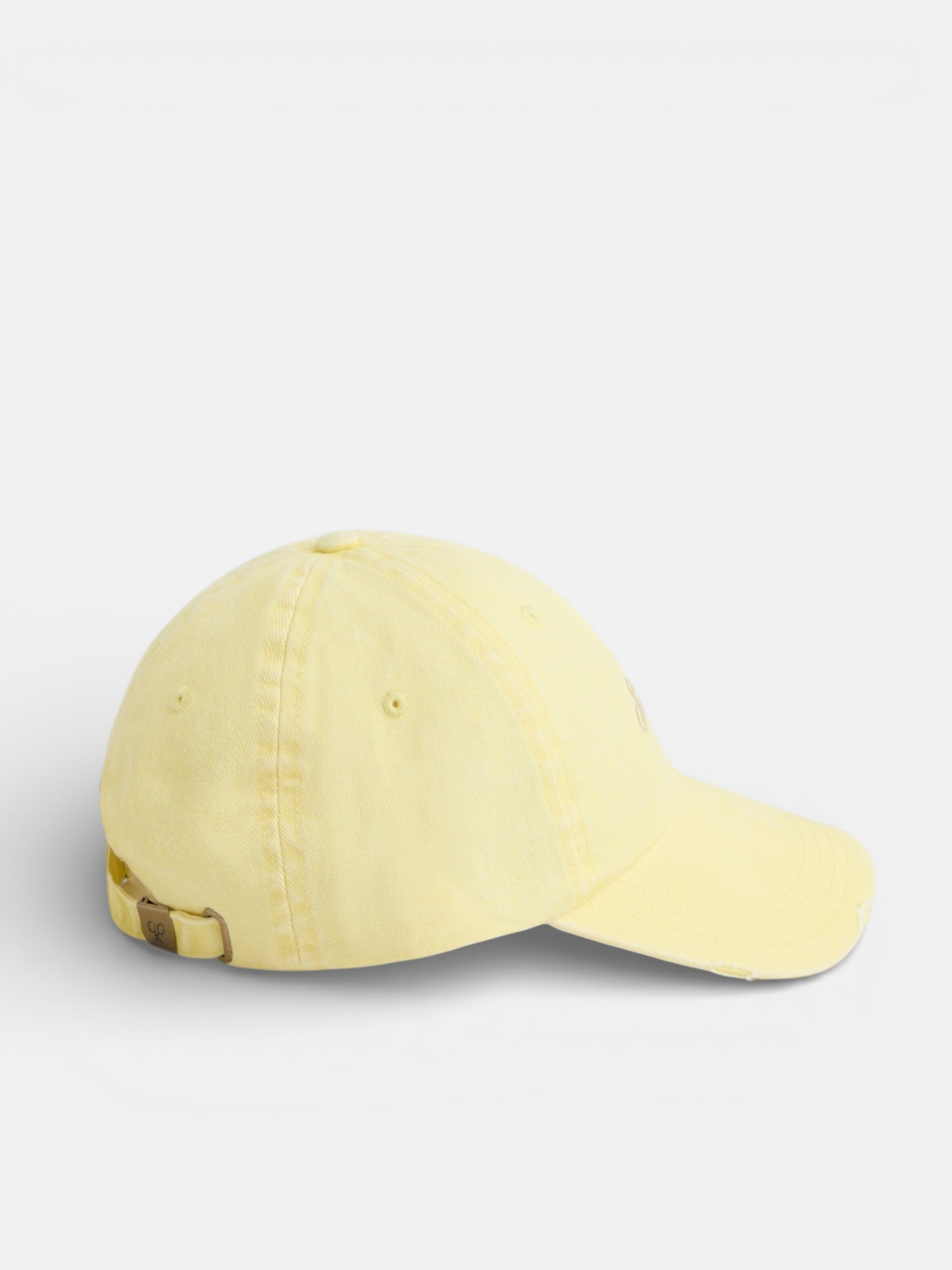 Silbon yellow denim style cap