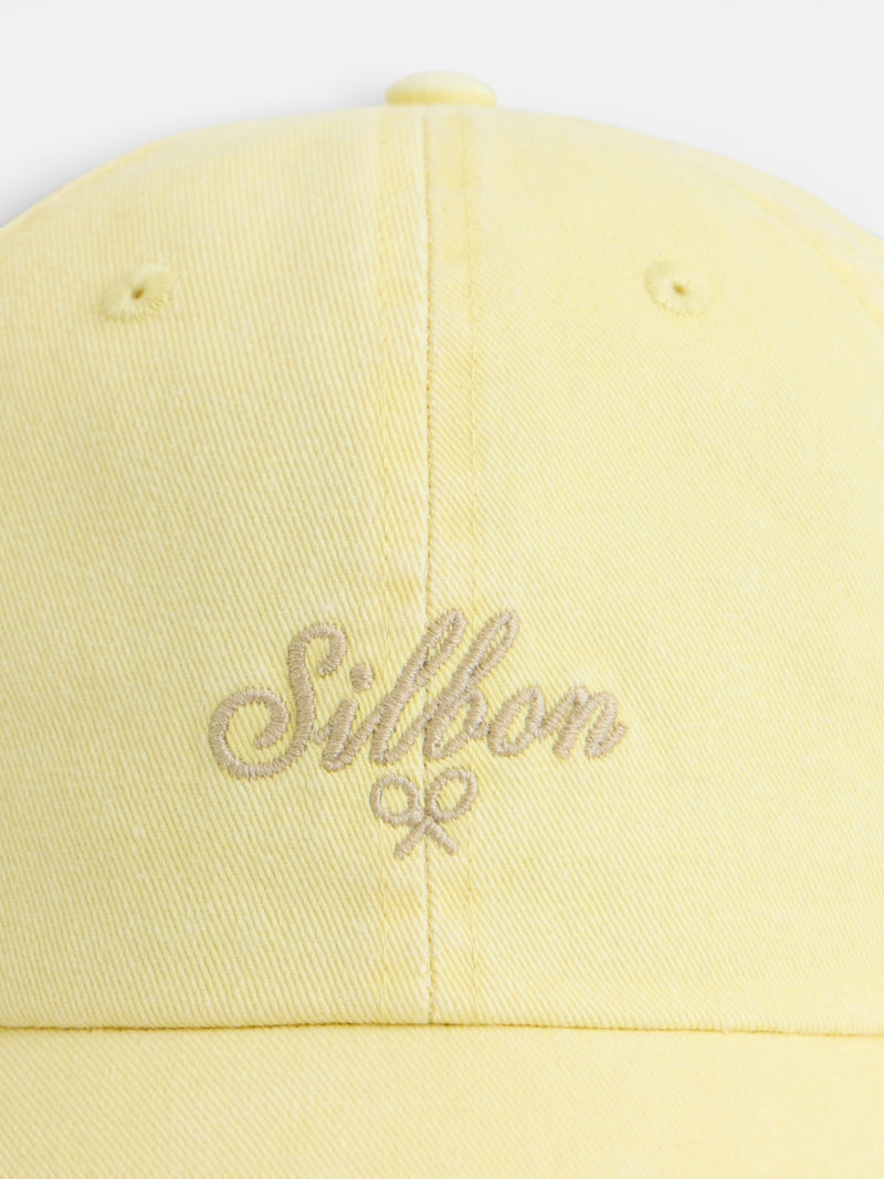 Boné Silbon estilo denim amarelo