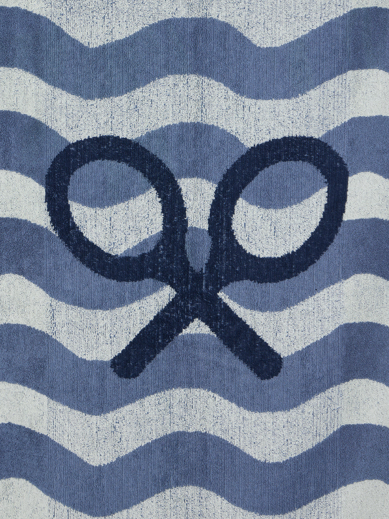 Serviette Silbon vagues bleu vert