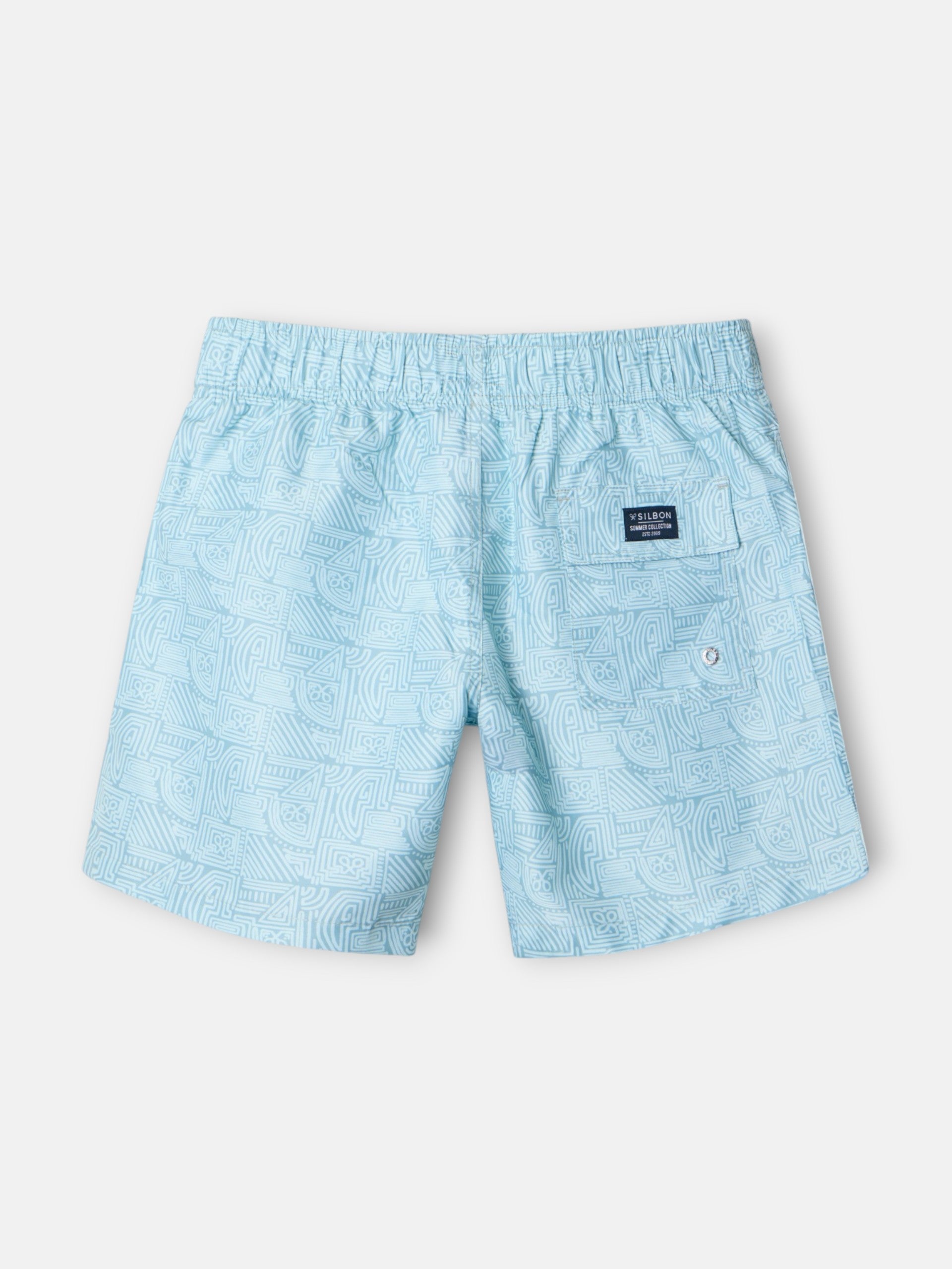 Maillot de bain géométrique SB, vert clair