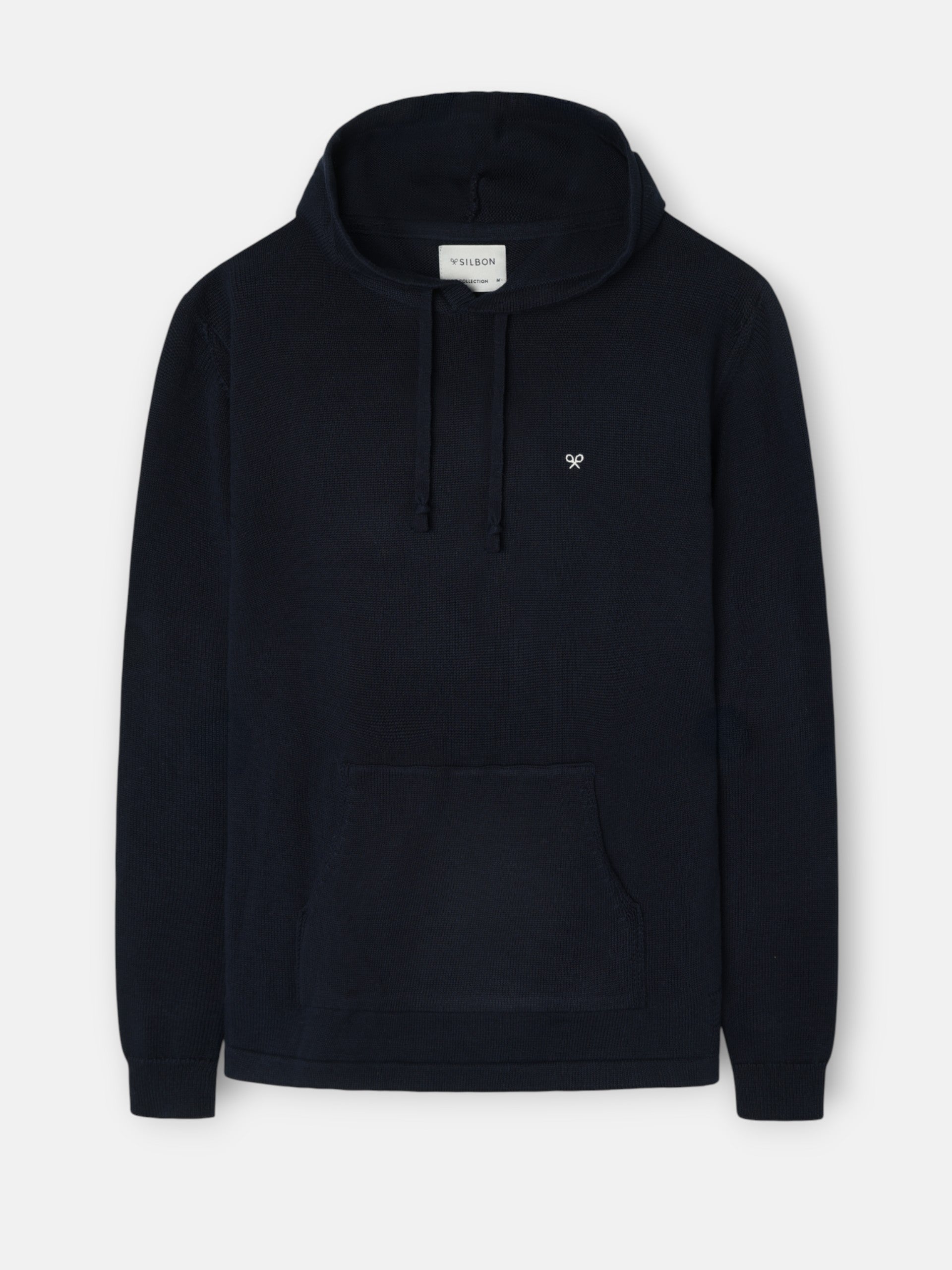 Jersey liso capucha azul marino