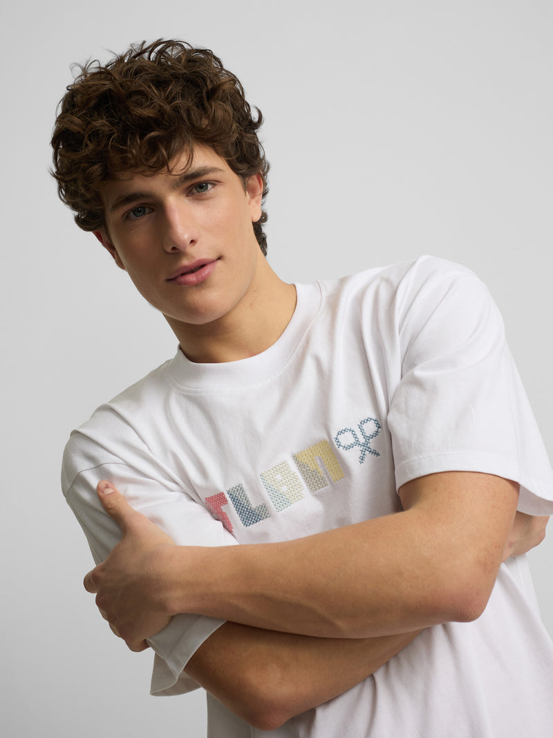Camisola relaxed fit slbn cross branco