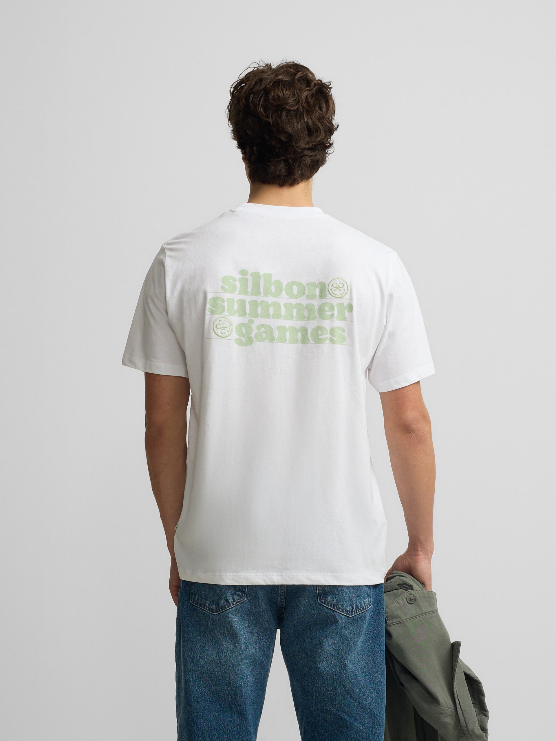 T-shirt summer games branco