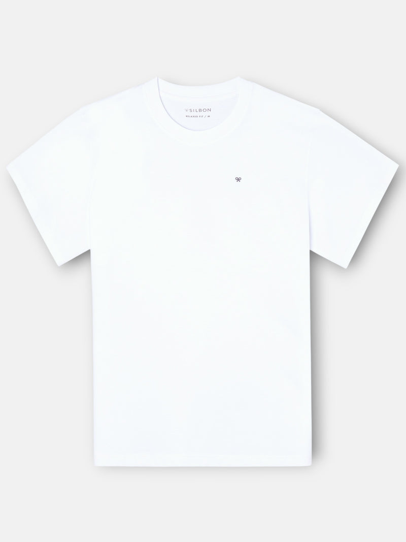T-shirt coupe décontractée Silbon vacation blanc