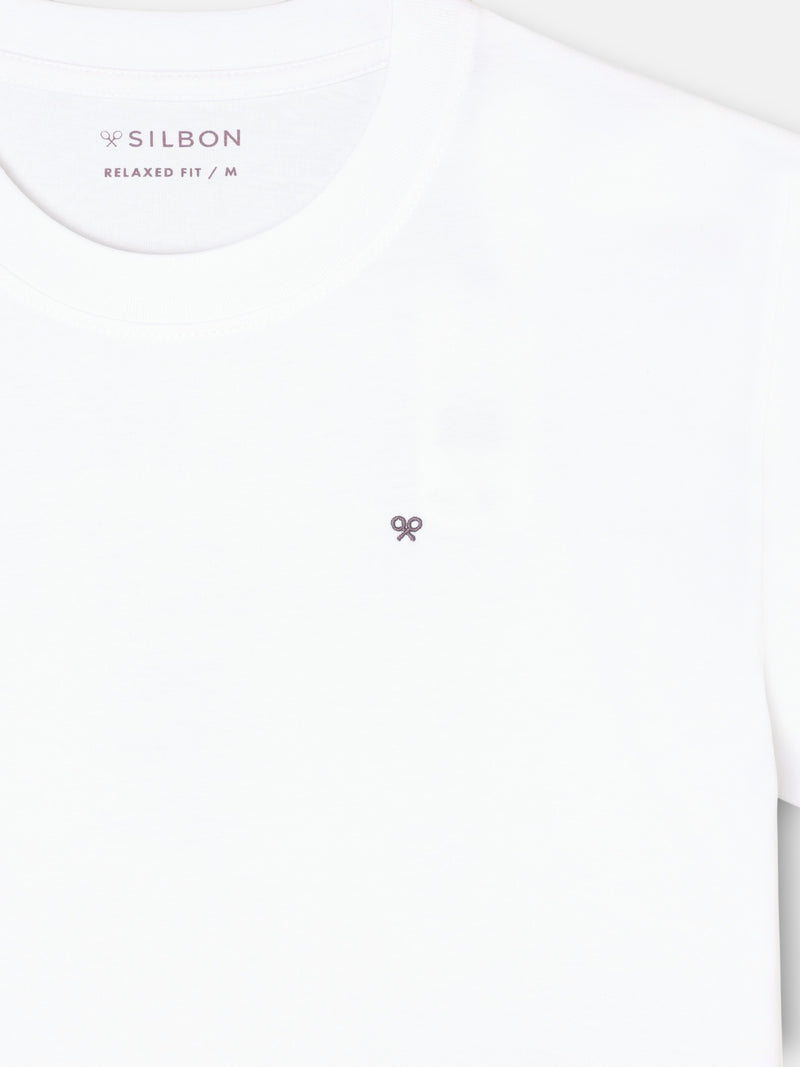 T-shirt coupe décontractée Silbon vacation blanc