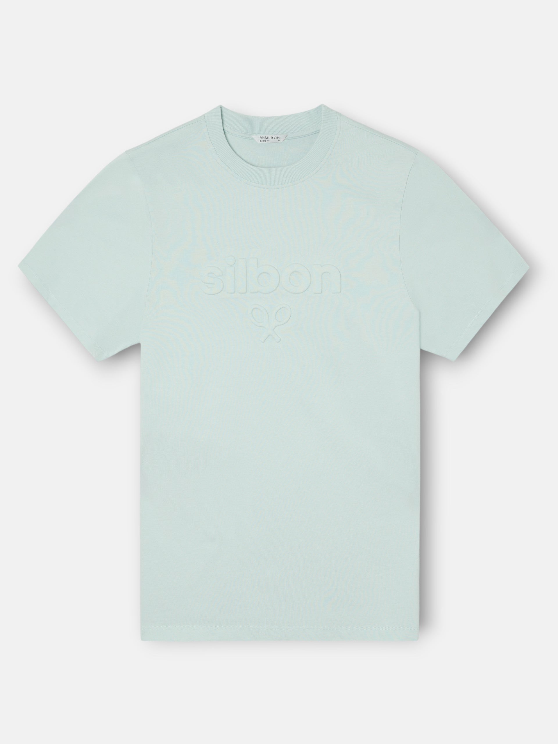 T-shirt Silbon en relief ton aigue-marine