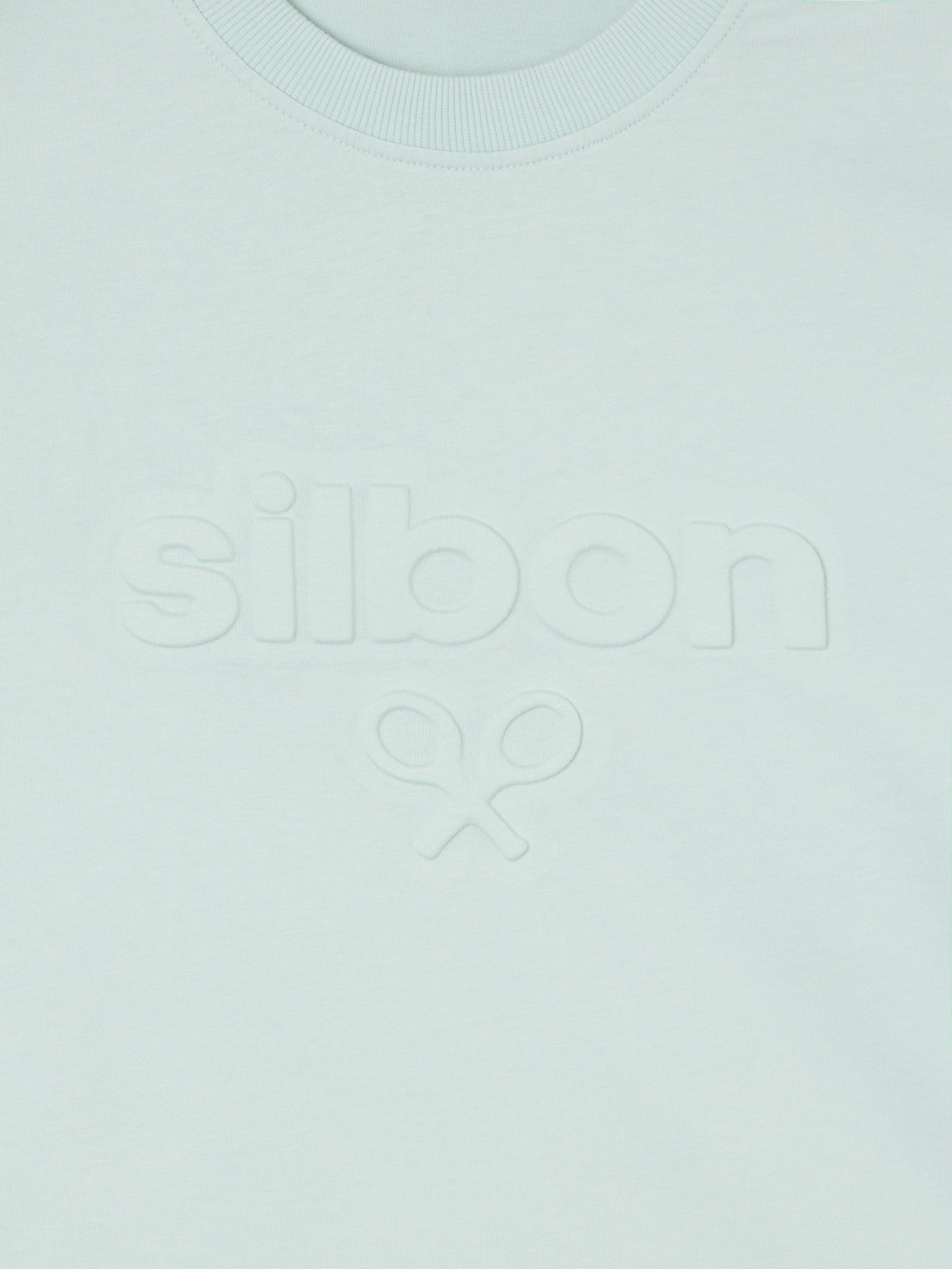 T-shirt Silbon en relief ton aigue-marine