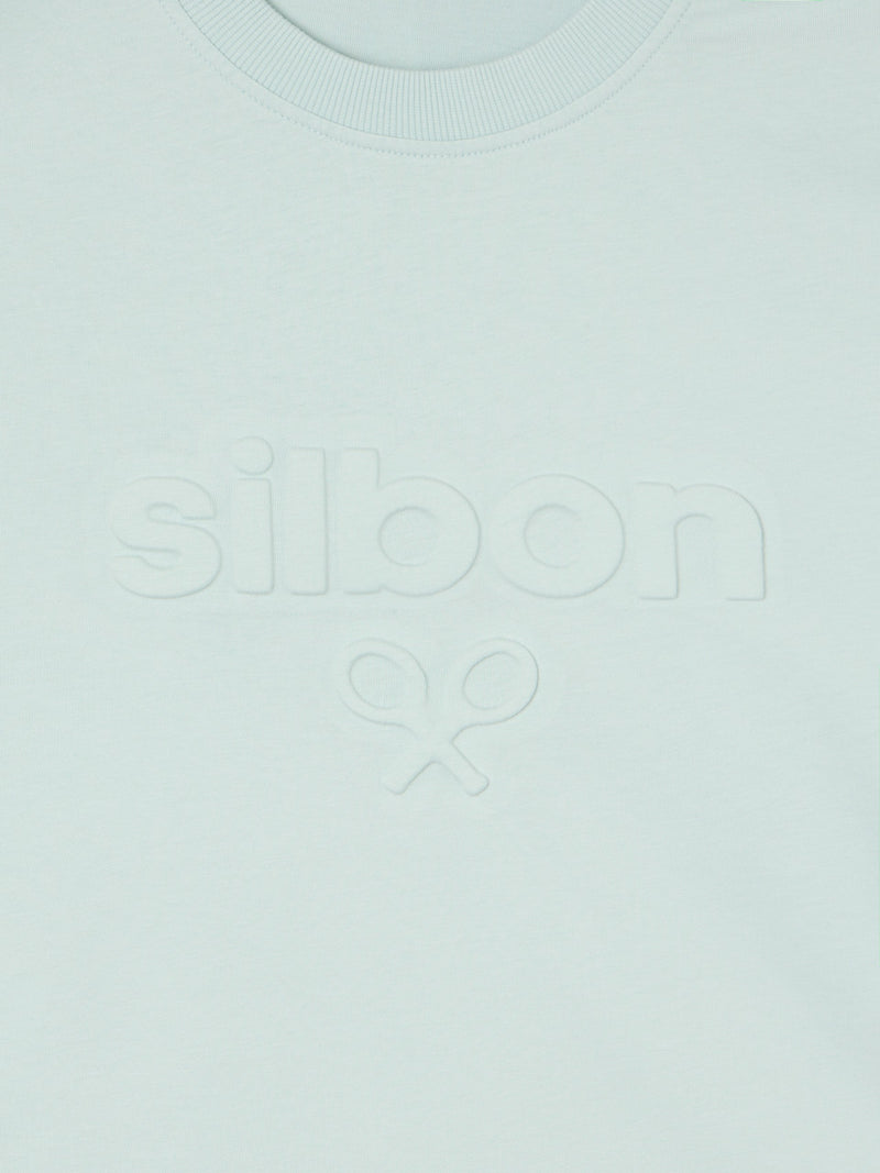 Camiseta Silbon relieve tono aguamarina