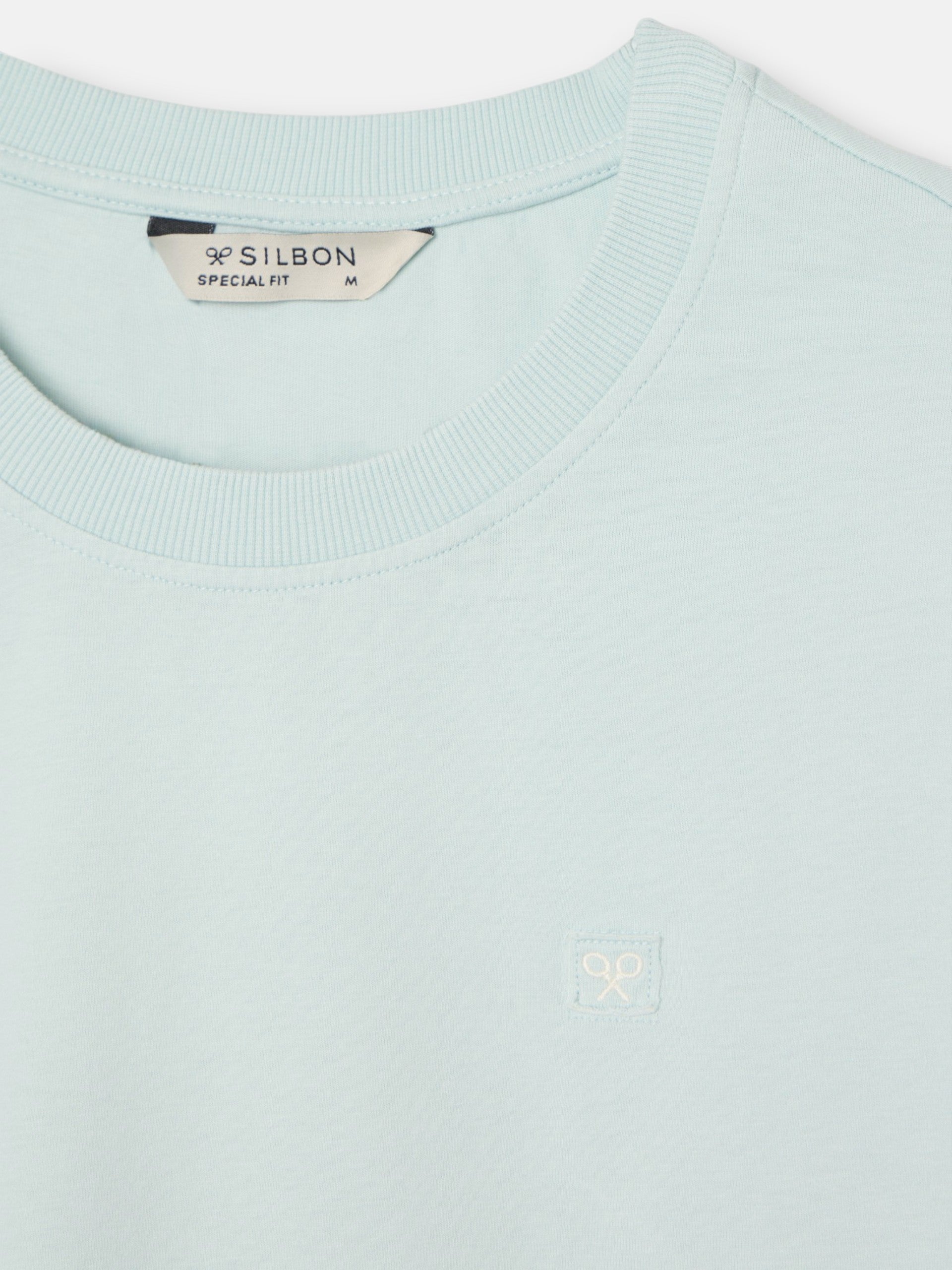 Camiseta special fit minilogo patch água-marinha