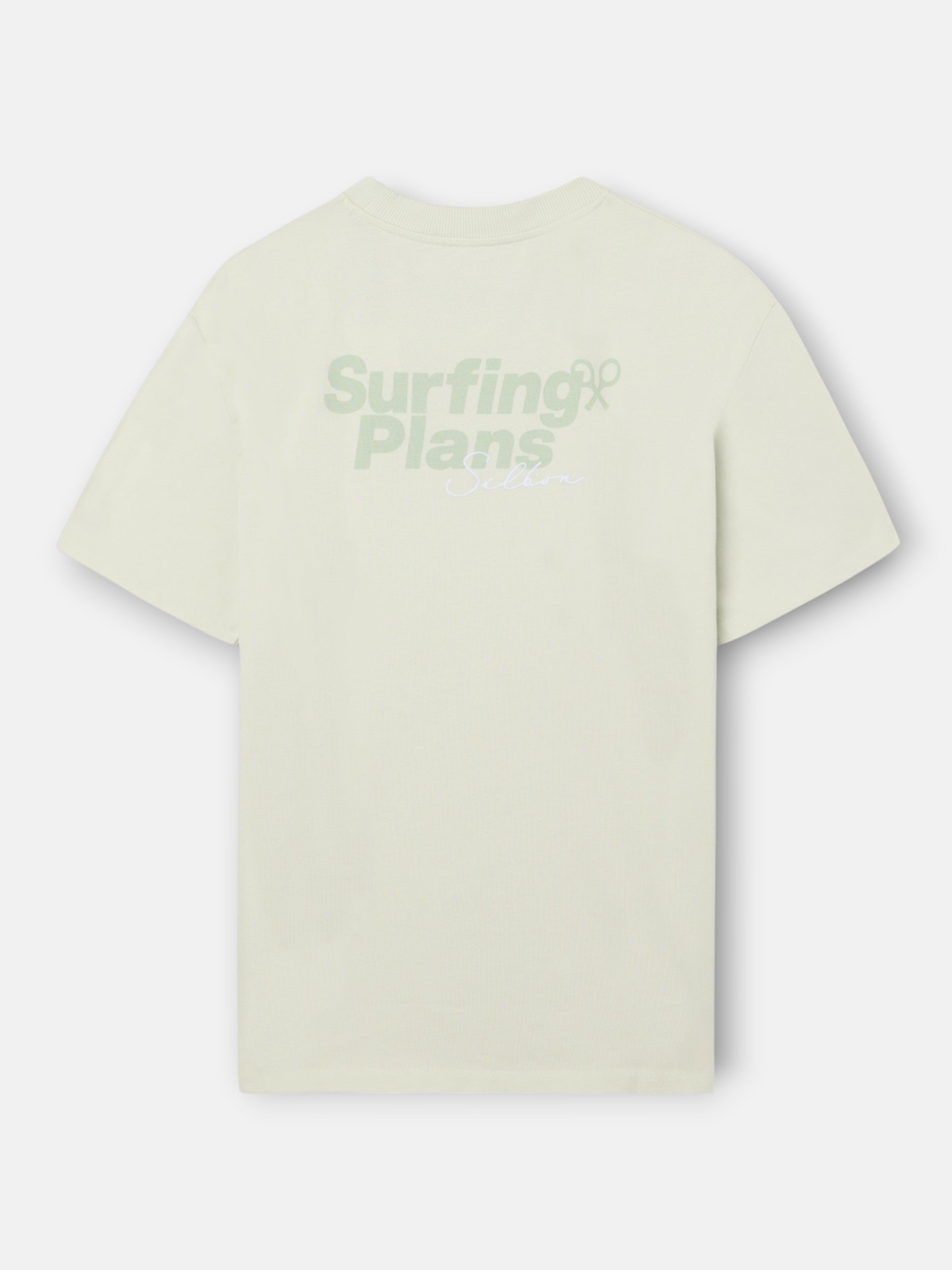 Camiseta relaxed fit surfing plans verde claro