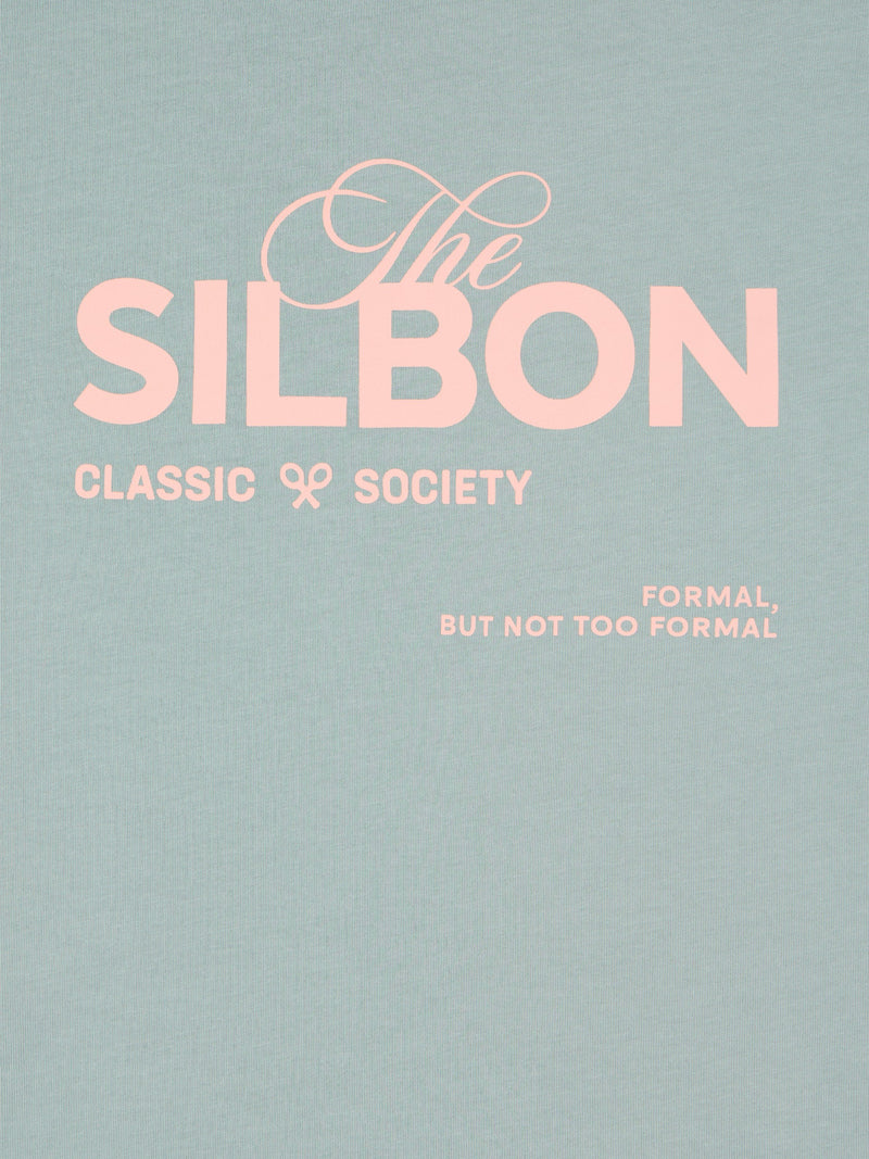 Camiseta special fit Silbon classic society verde gris