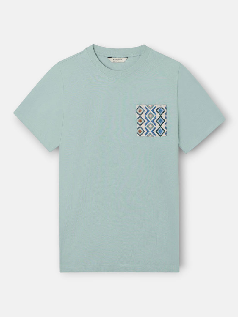 T-shirt bolso étnico verde