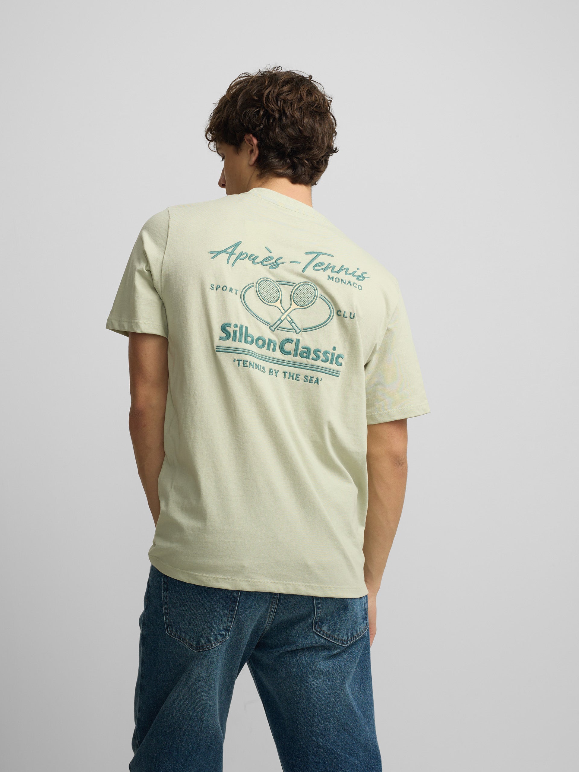 T-shirt apres tennis verde claro
