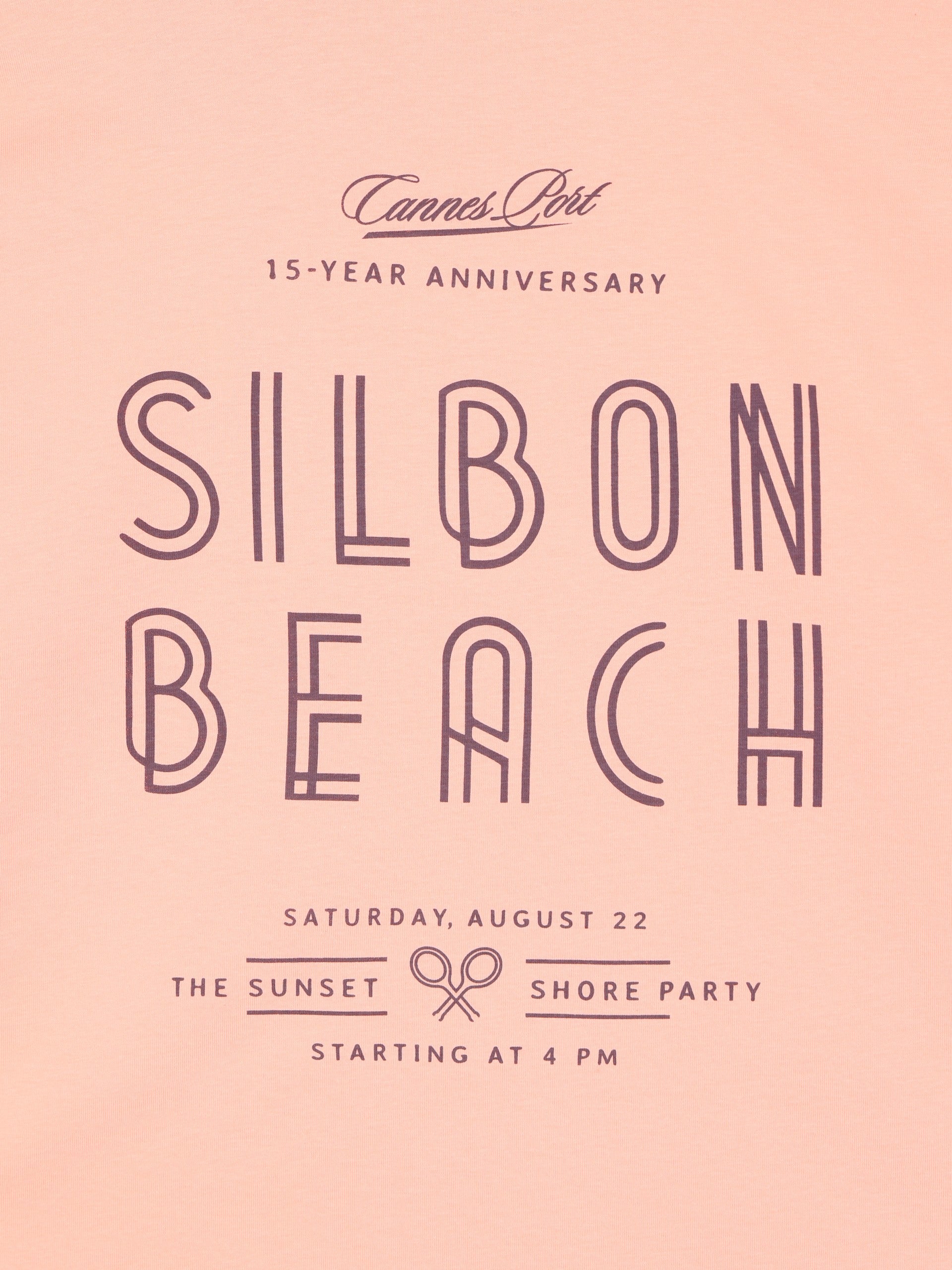 T-shirt Silbon Sunset Party corail coupe spéciale