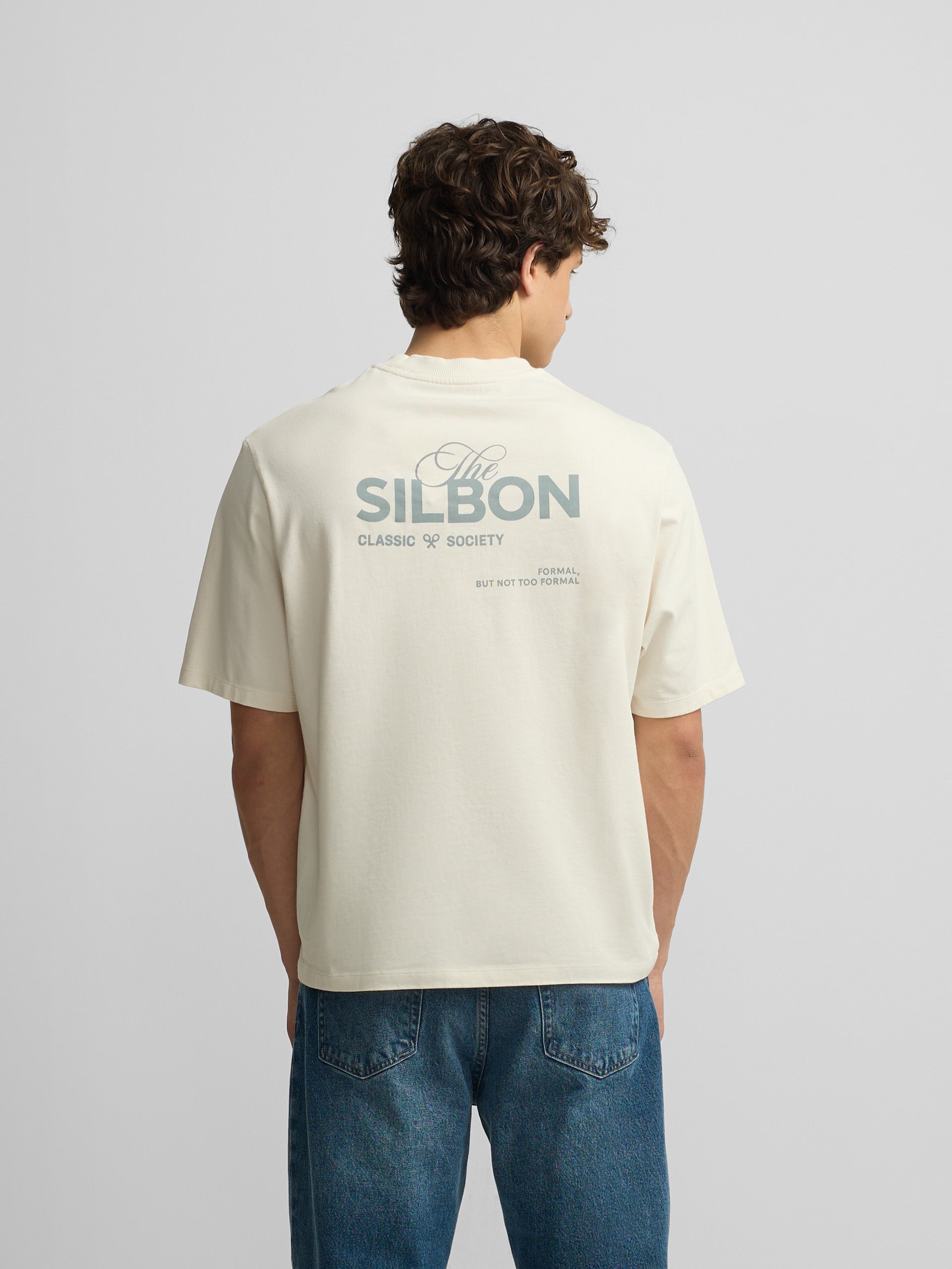 T-shirt crème Silbon Classic Society coupe spéciale