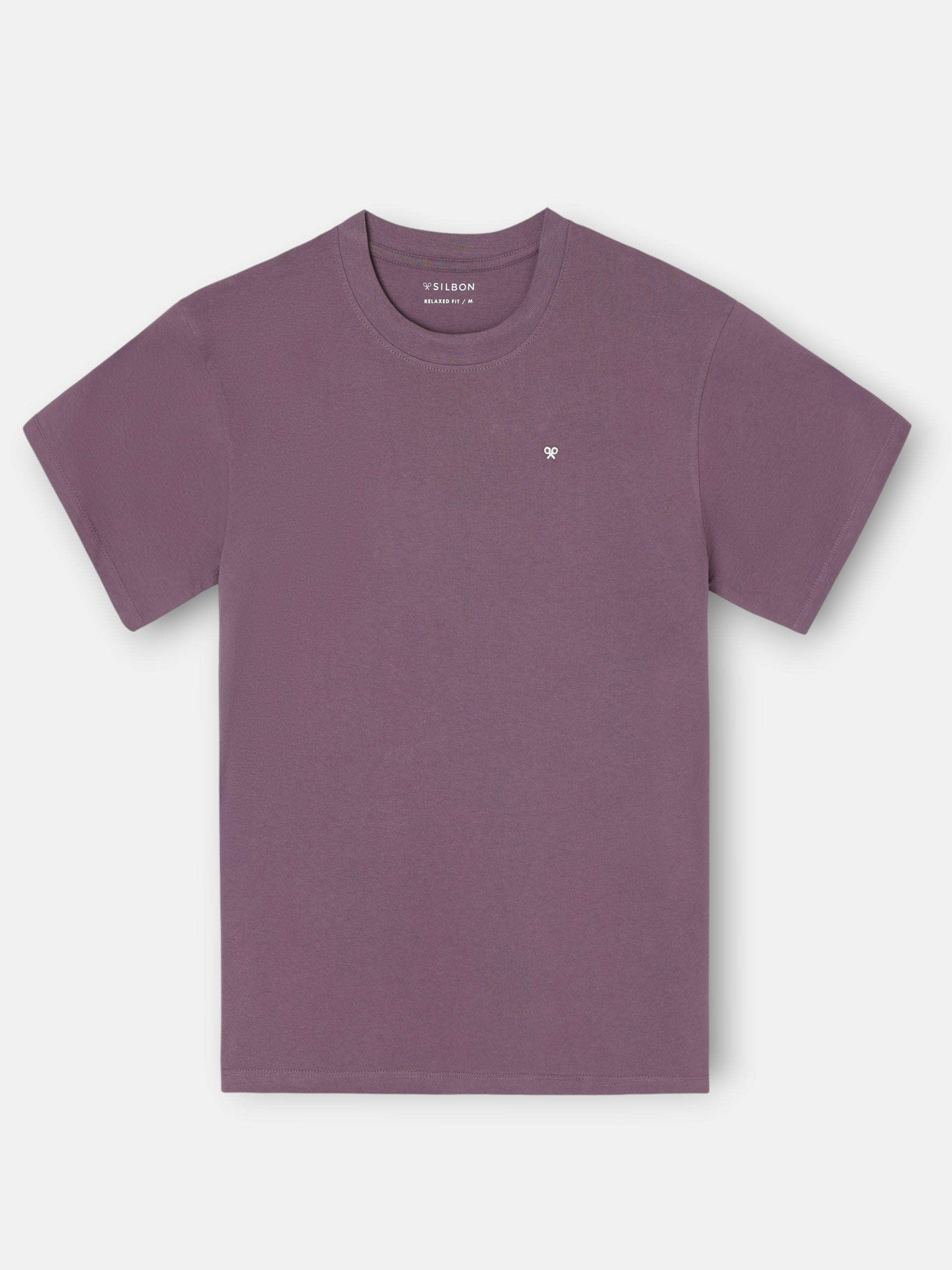 T-shirt Silbon violet coupe décontractée pour les vacances