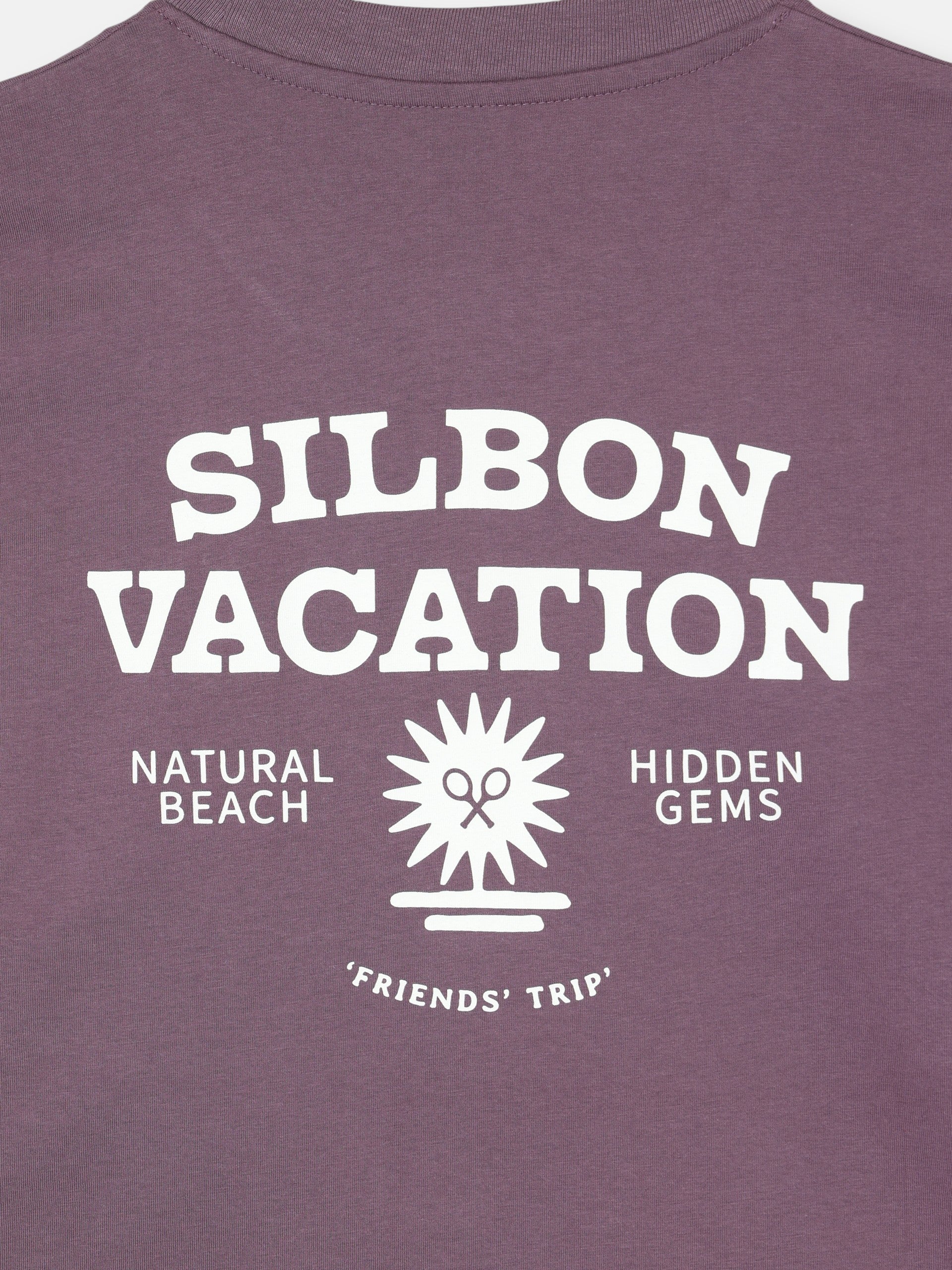 Silbon vacation purple relaxed fit t-shirt