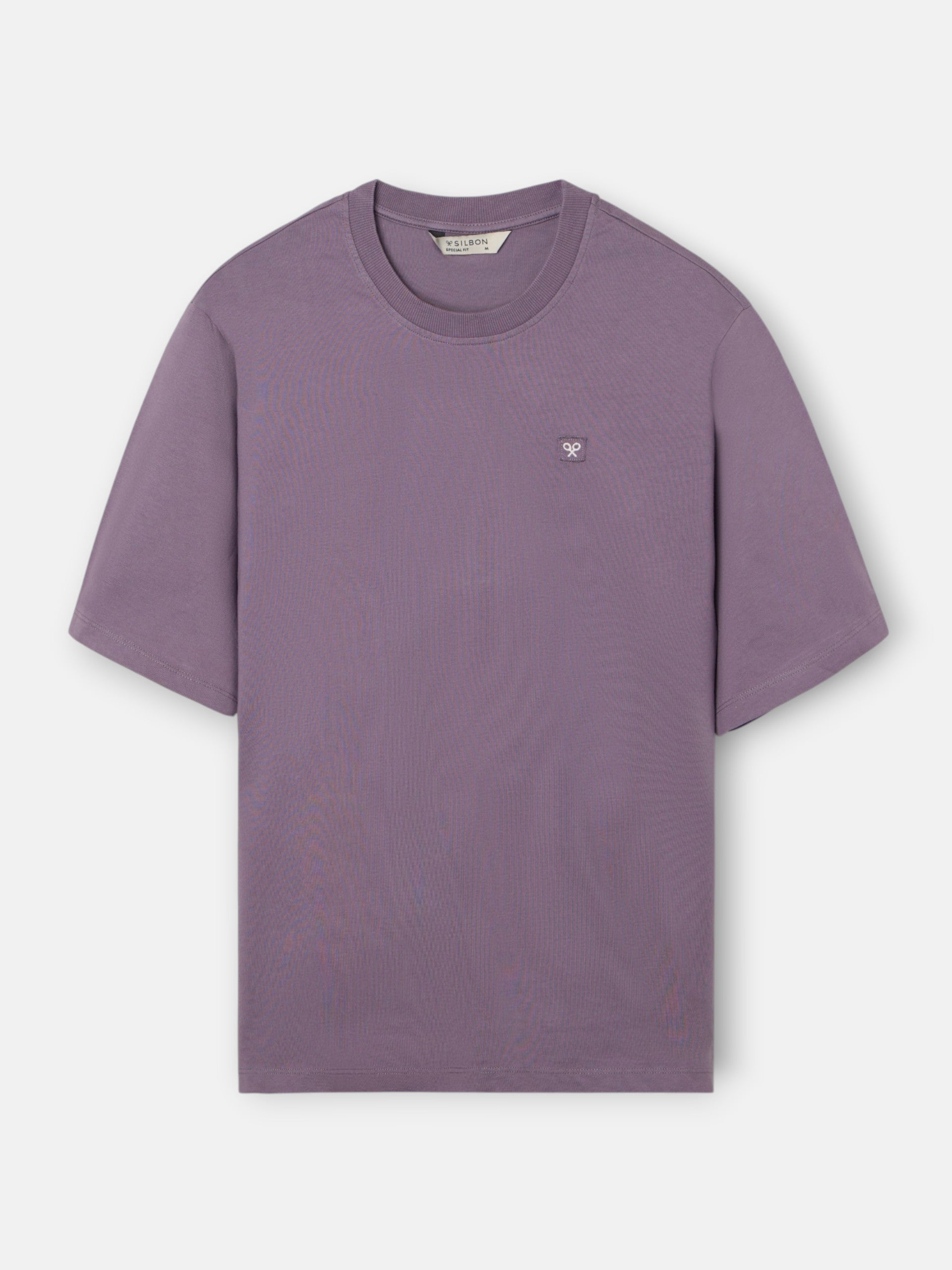 T-shirt coupe spéciale minilogo patch violet