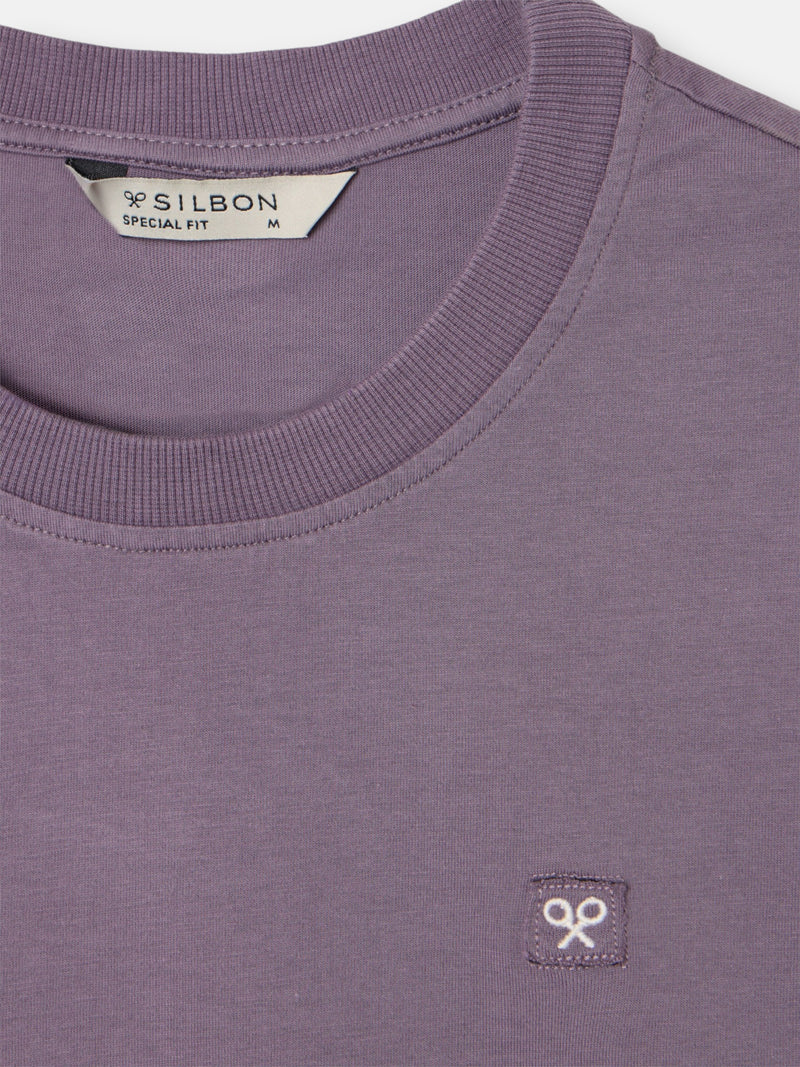 T-shirt coupe spéciale minilogo patch violet